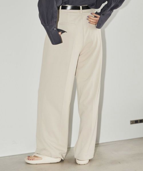 Doubletuck Twill Trousers(38 IVORY): TODAYFUL: WOMENS｜ STUDIOUS