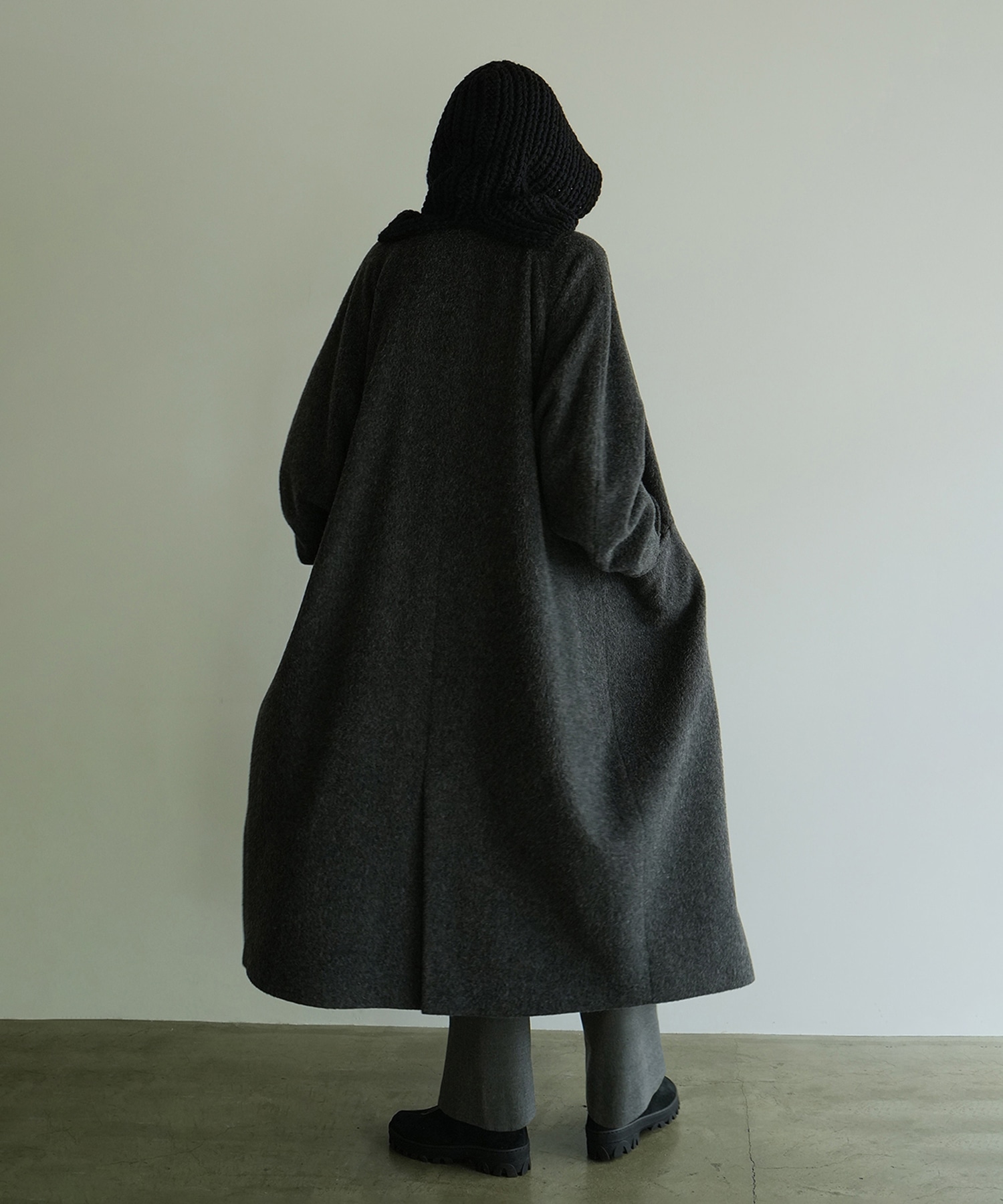 DOUBLE WOOL LONG COAT(0 DARK GREY): CLANE: WOMENS｜ STUDIOUS