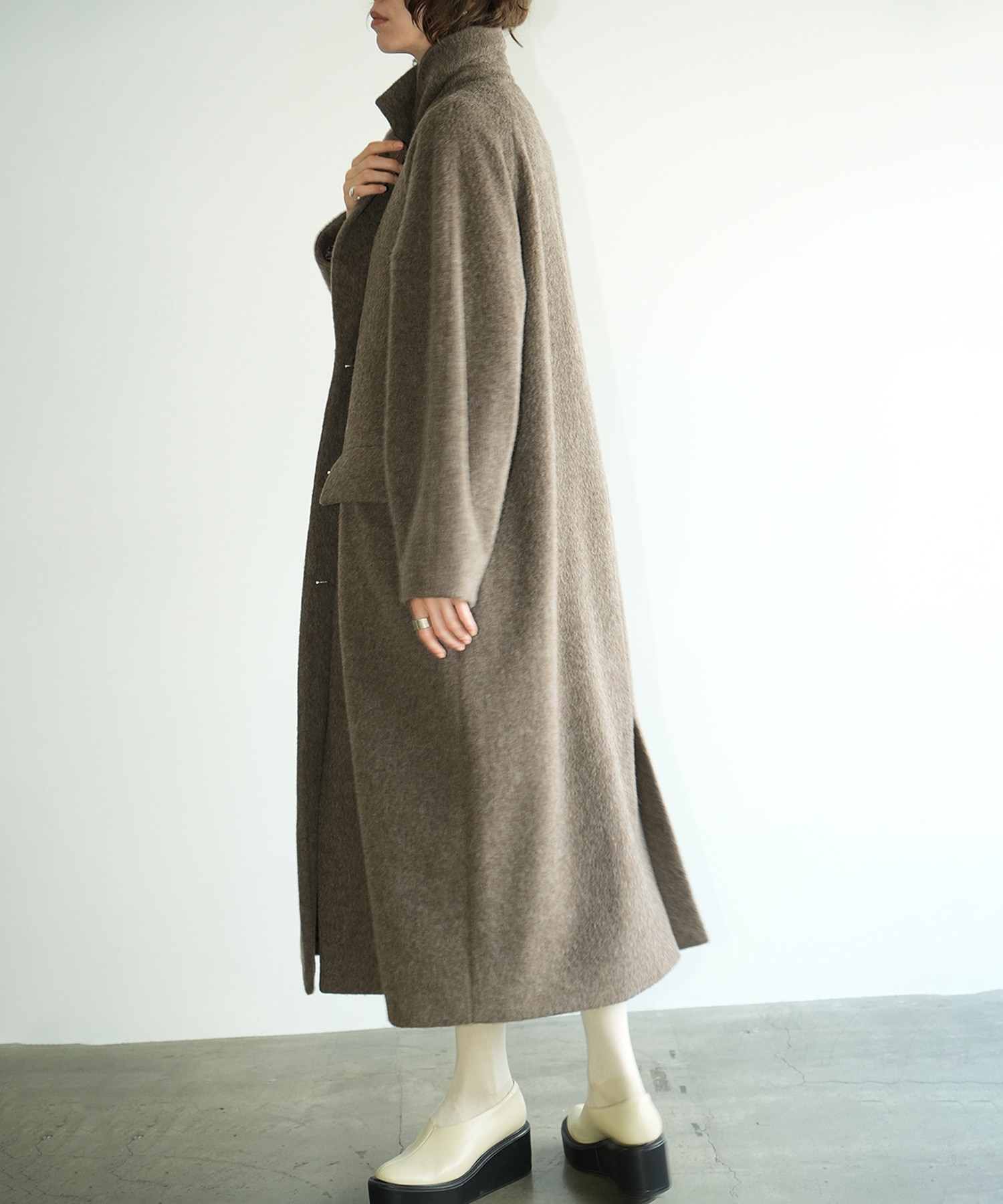 DOUBLE WOOL LONG COAT(1 BROWN): CLANE: WOMENS｜ STUDIOUS ONLINE