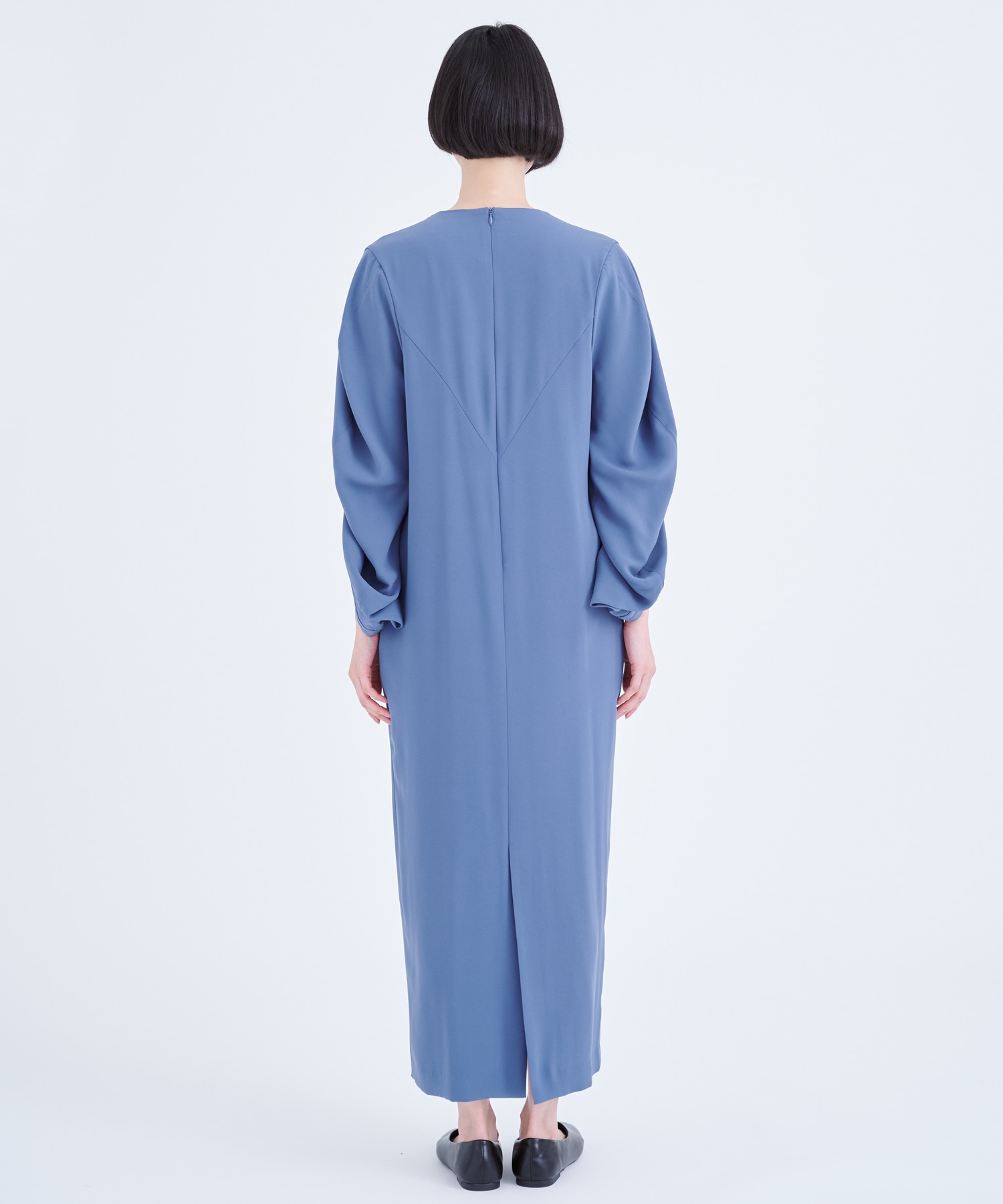 Mirka drape sleeve dress BL AKIRANAKA