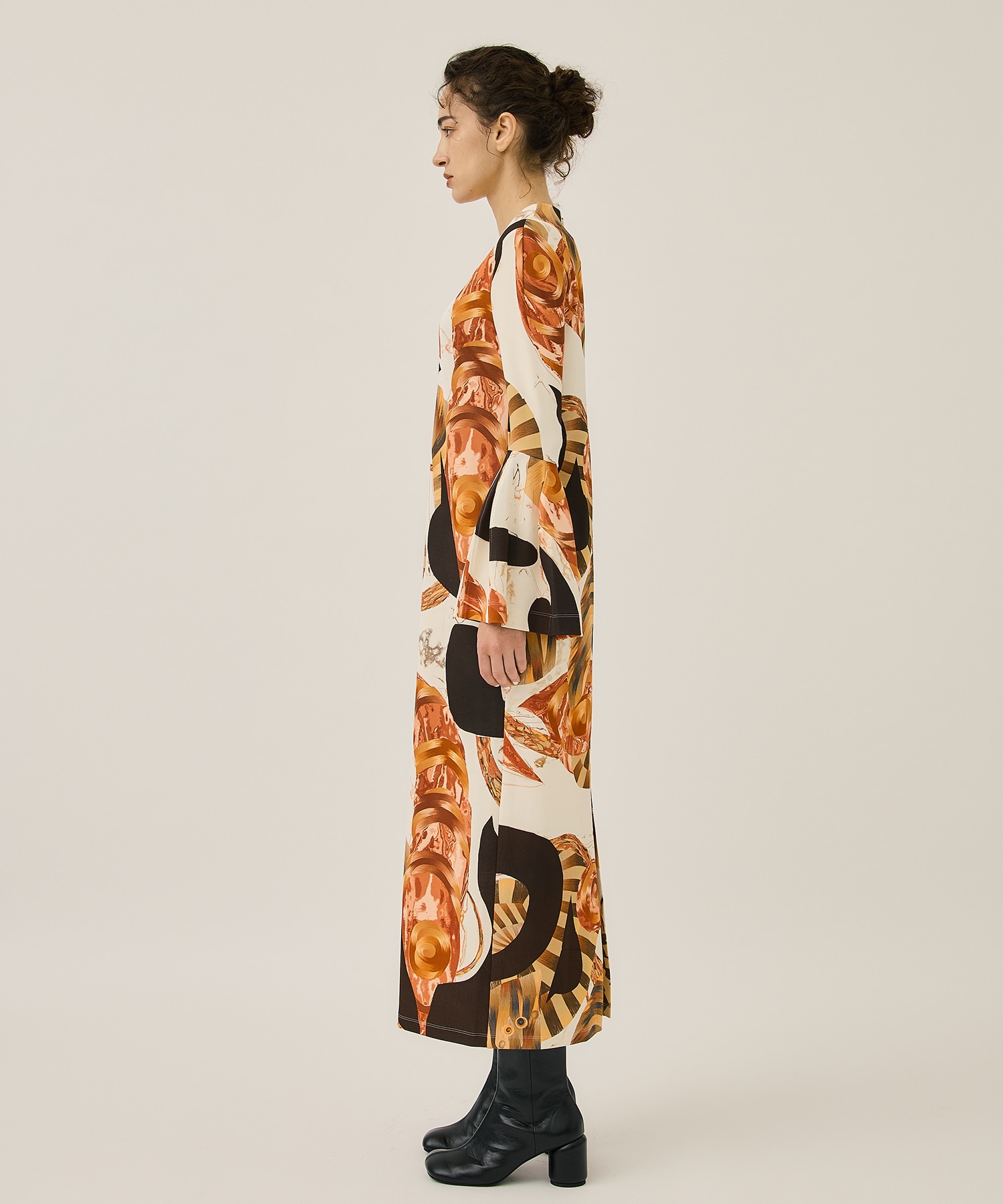 Marble Print I-Line Jersey Dress(2 WHITE): Mame Kurogouchi: WOMENS