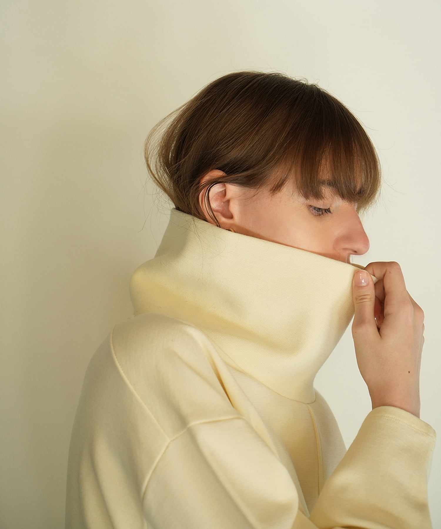 STAND NECK WIDE TOPS(1 IVORY): CLANE: WOMENS｜ STUDIOUS ONLINE公式