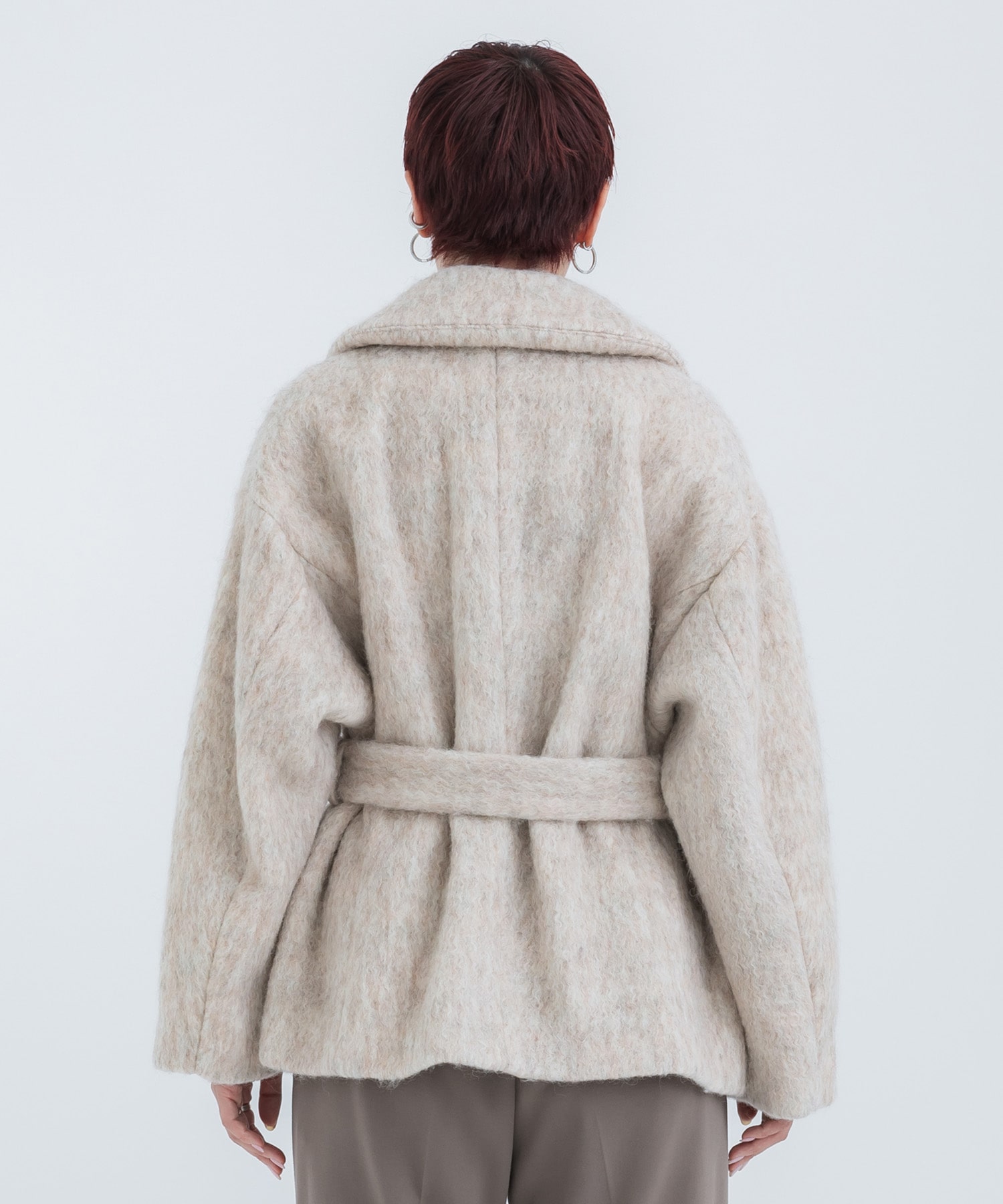 Oversized Waist Mark Half COAT STUDIOUS