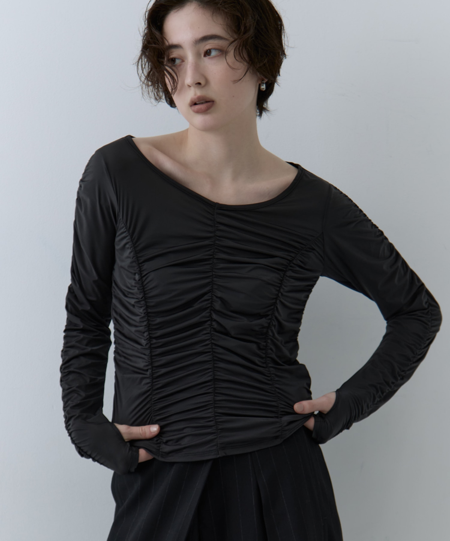 Gathered Skin Top STUDIOUS