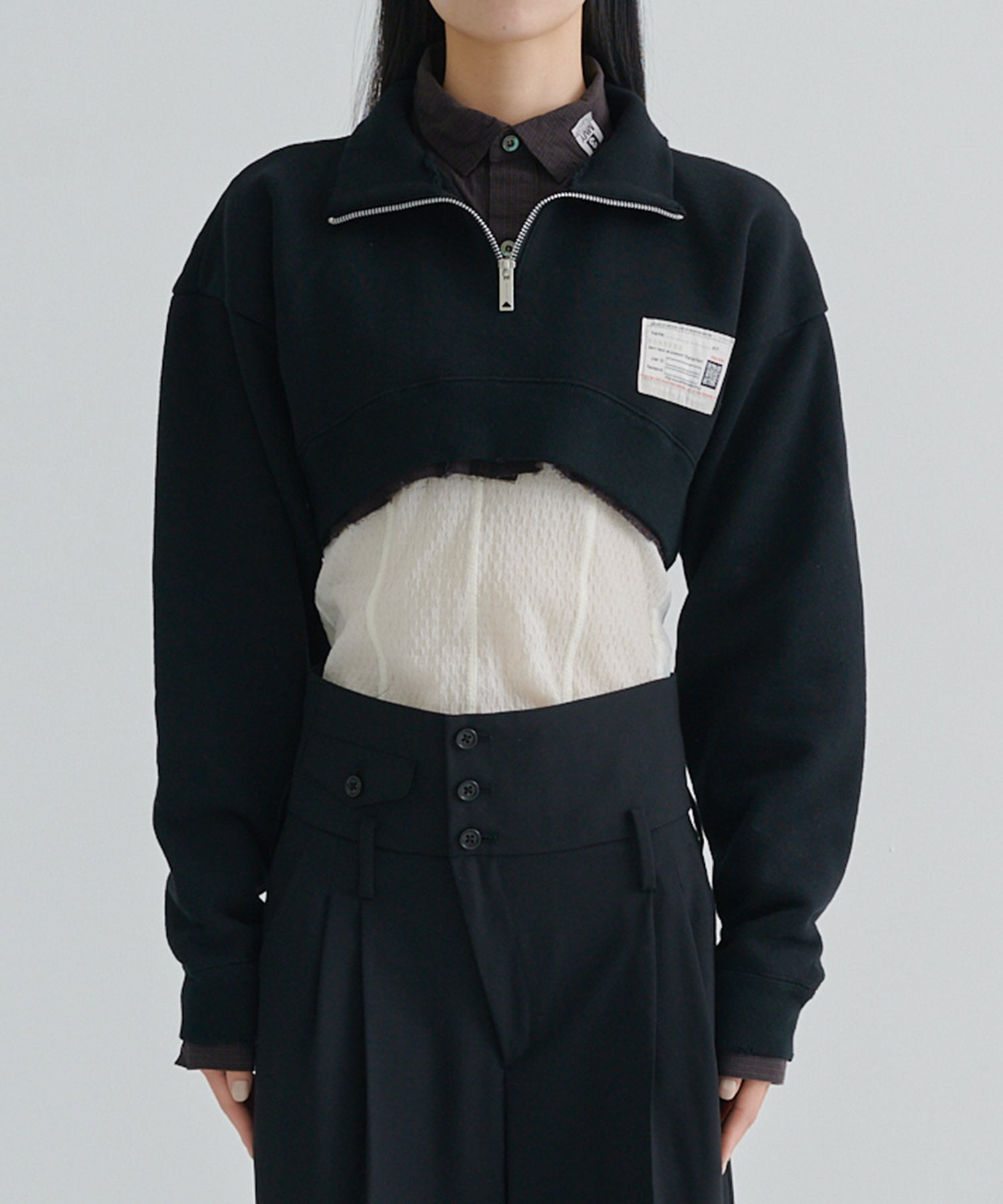 CROPPED LAYERED PULLOVER Maison MIHARA YASUHIRO