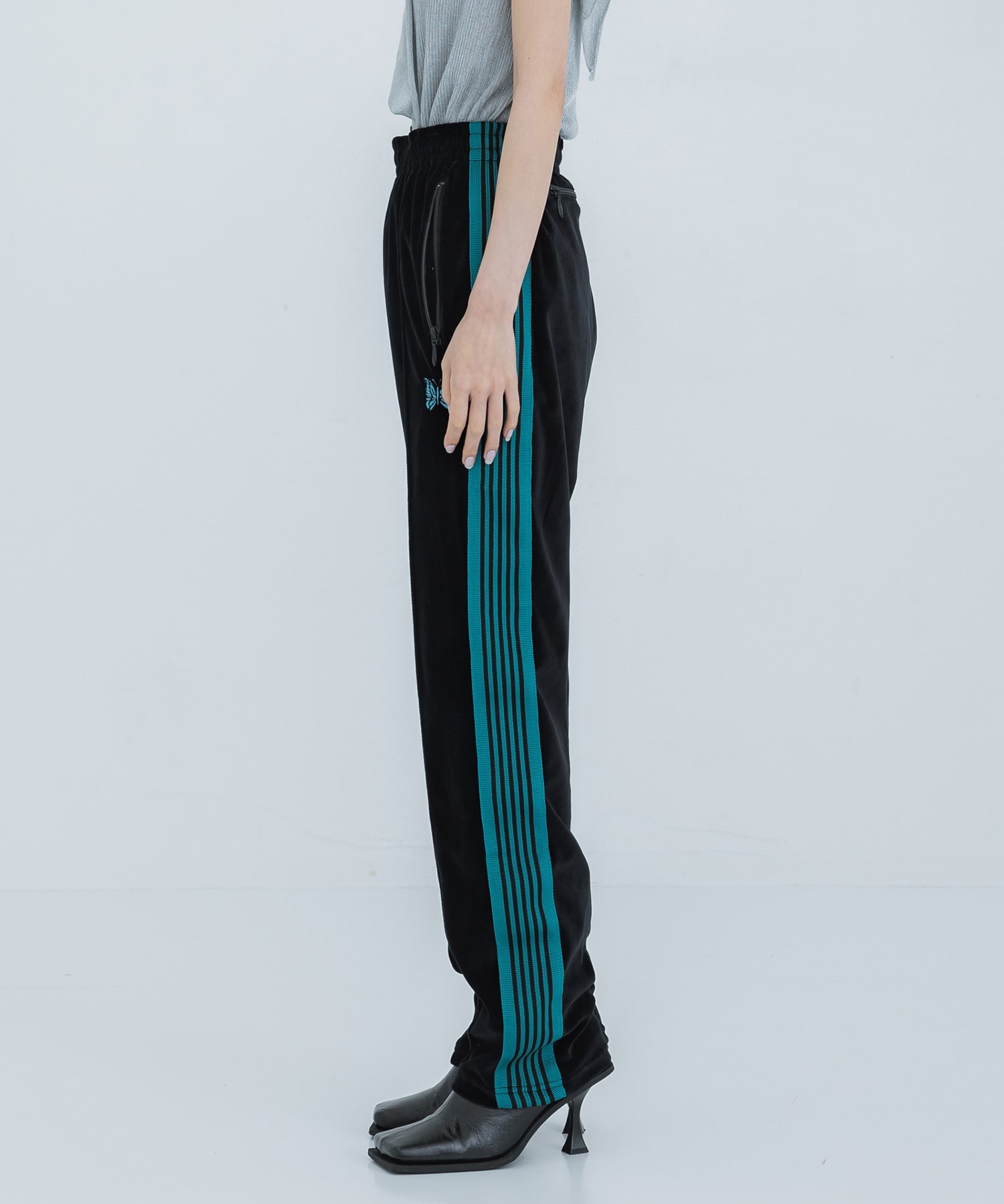 Narrow Track Pant - C/Pe Velour(XS BLACK): Needles: WOMENS ...