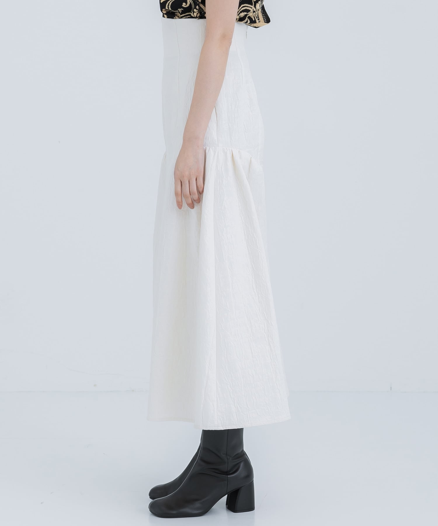 Unlevel Dyeing Box Pleats Skirt Mame Kurogouchi