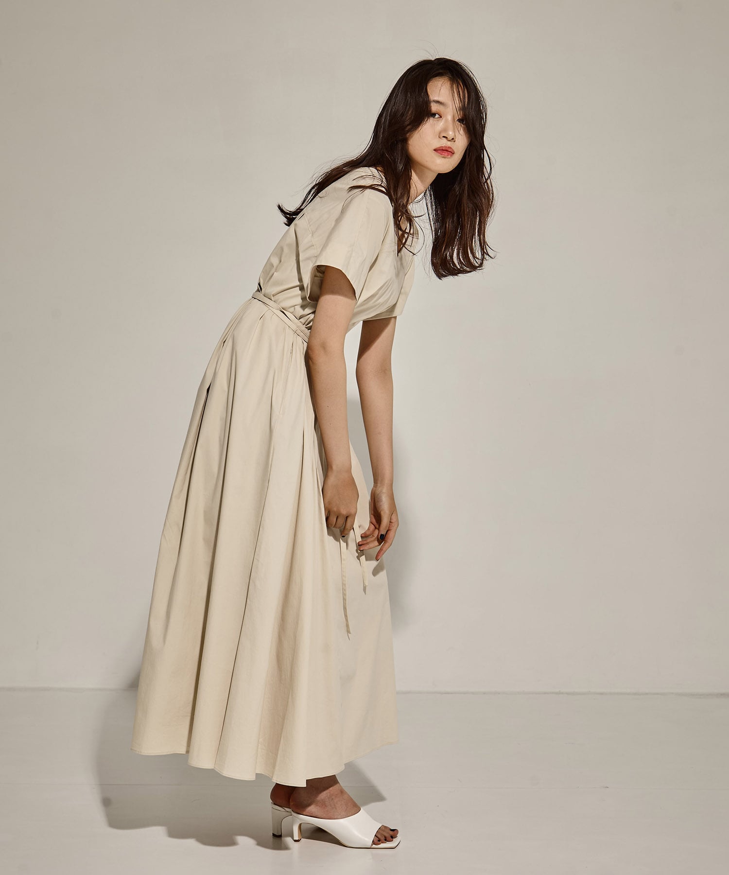 V-Neck Flare Dress STUDIOUS
