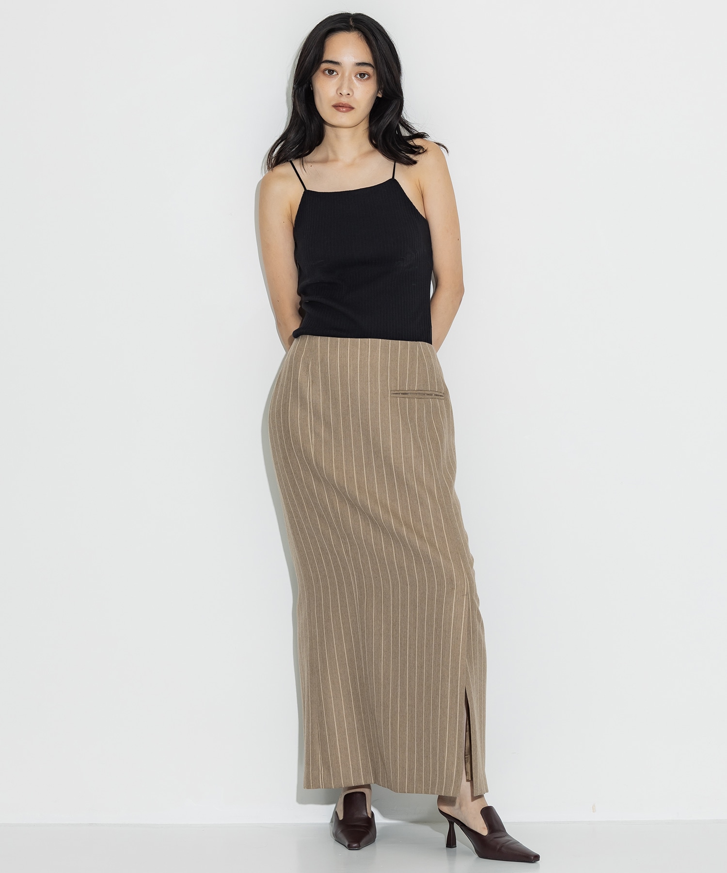 Side Vents Pencil Skirt STUDIOUS