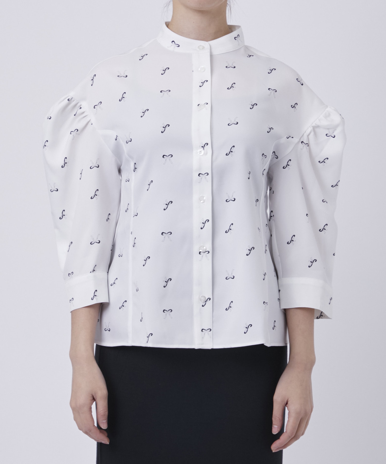 Notte / puff sleeve shirt(FREE WHITE): foundrymews: WOMENS 
