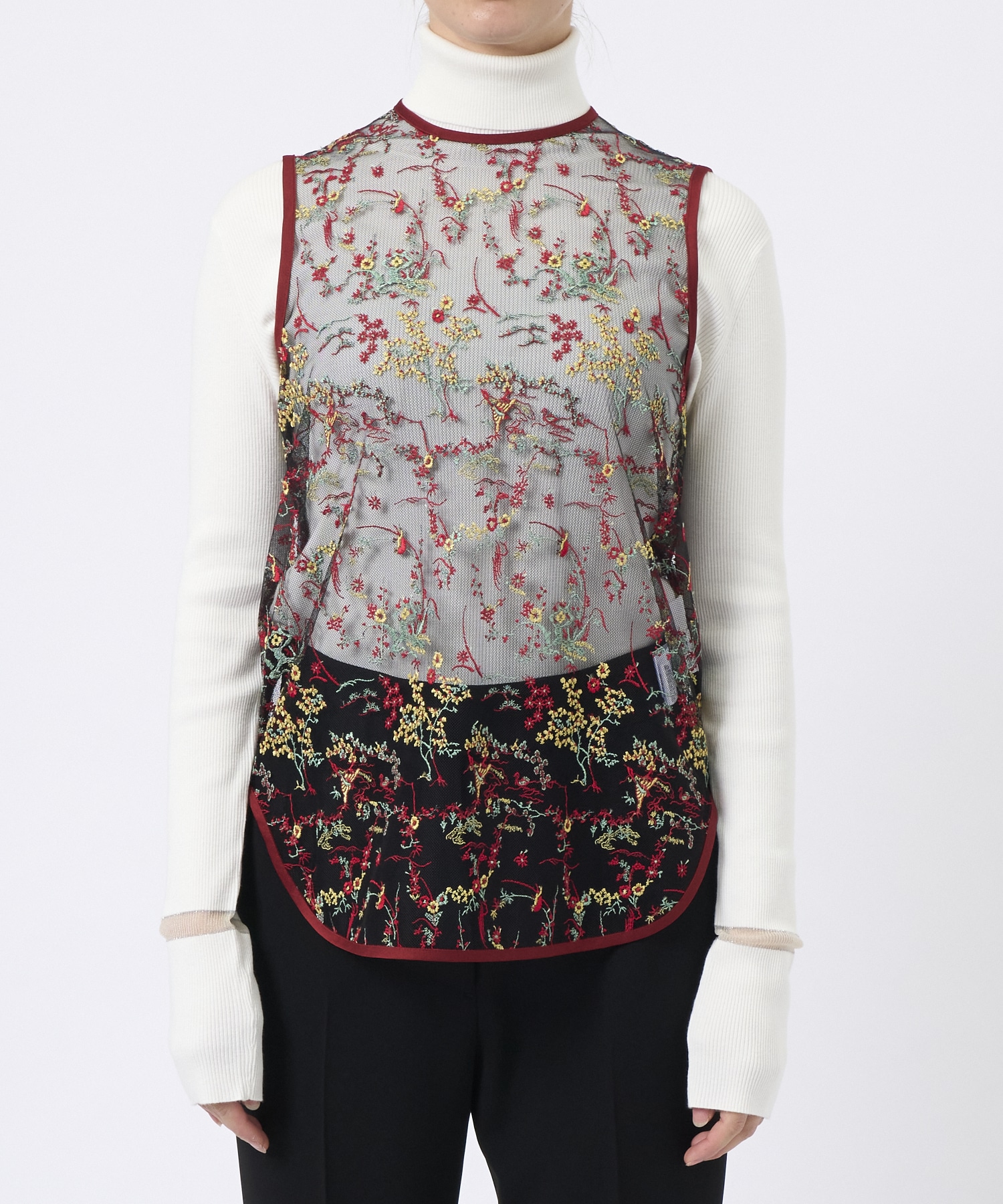 Floral Lace Sleeveless Top Mame Kurogouchi