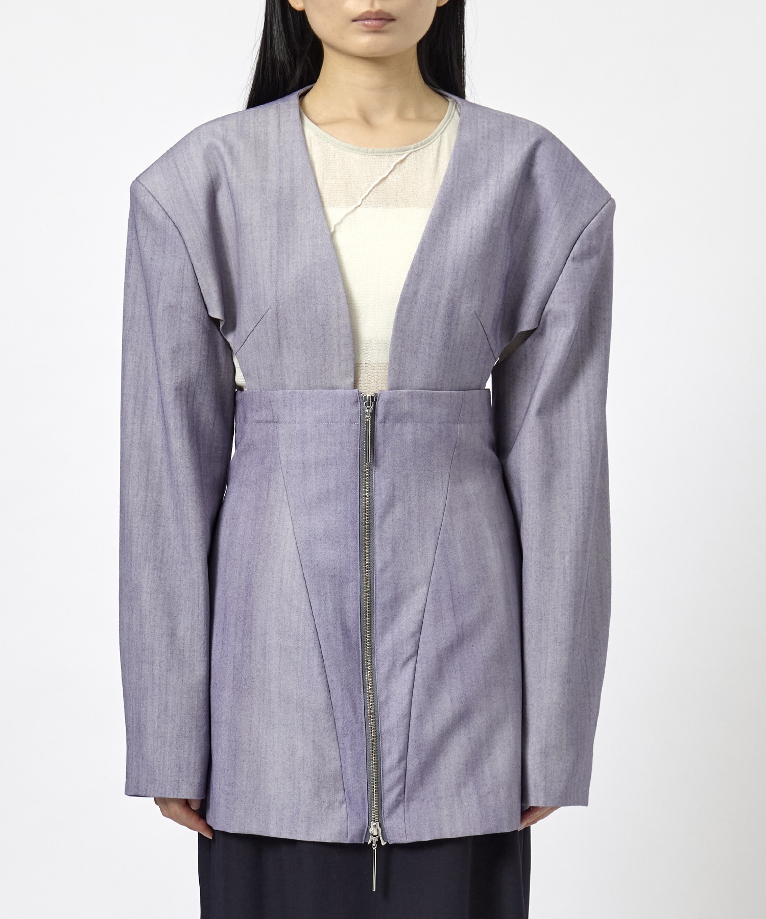 SEPARATED JACKET MINI DRESS MUKASA