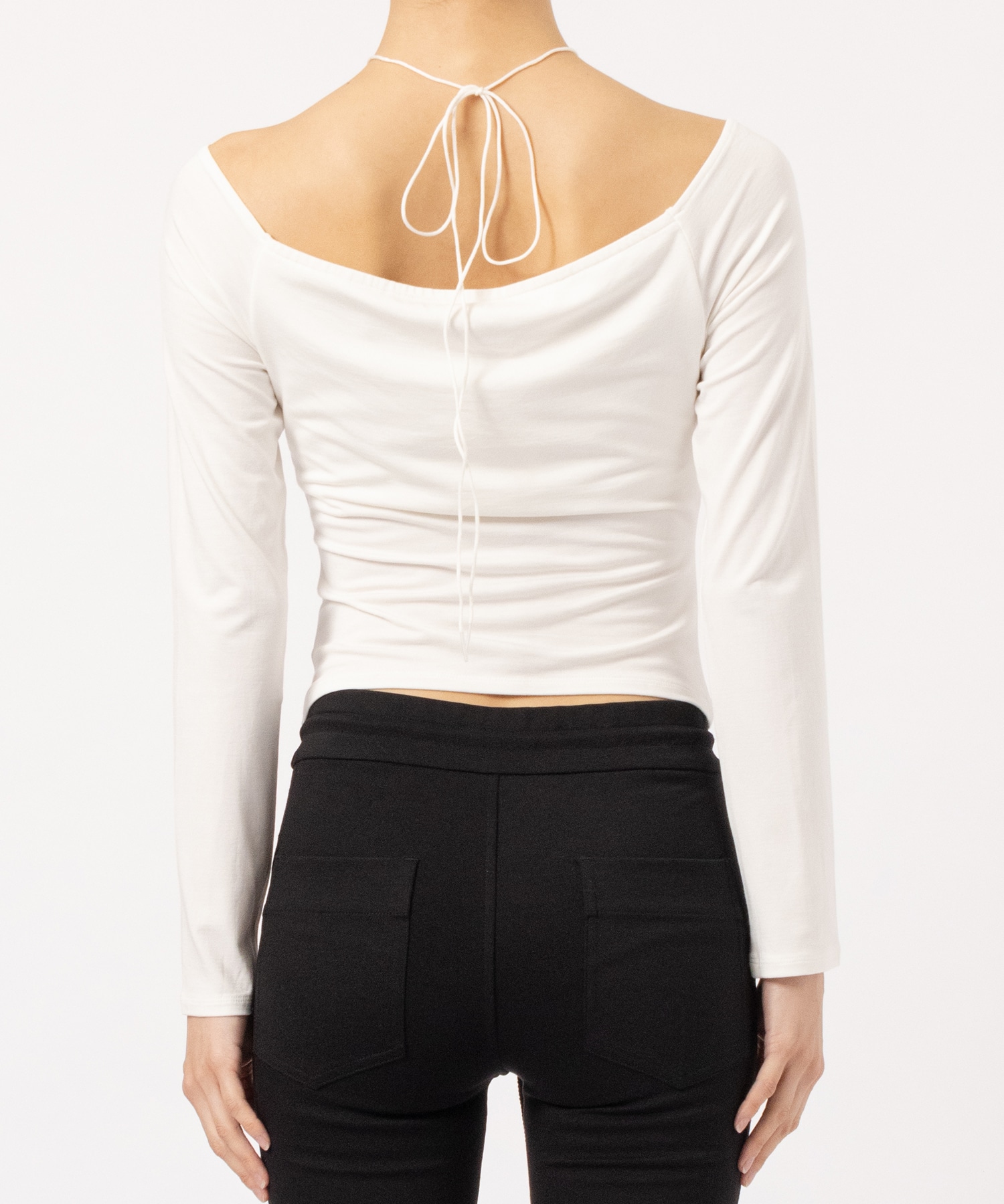 Gathered Off-shoulder Top determ