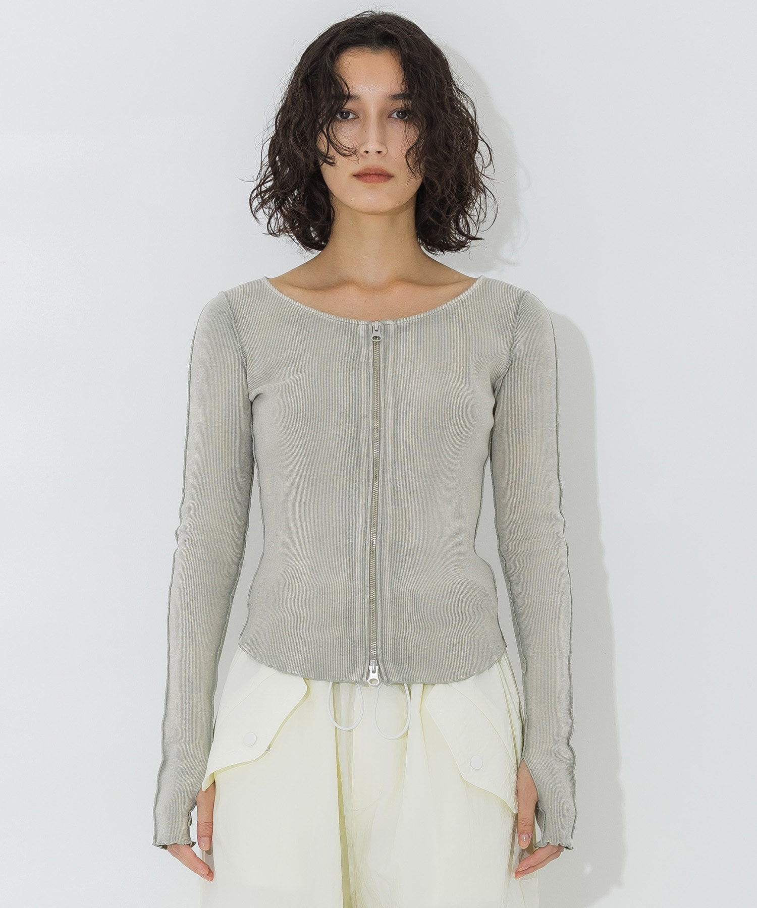 Zip Up Rib Top STUDIOUS