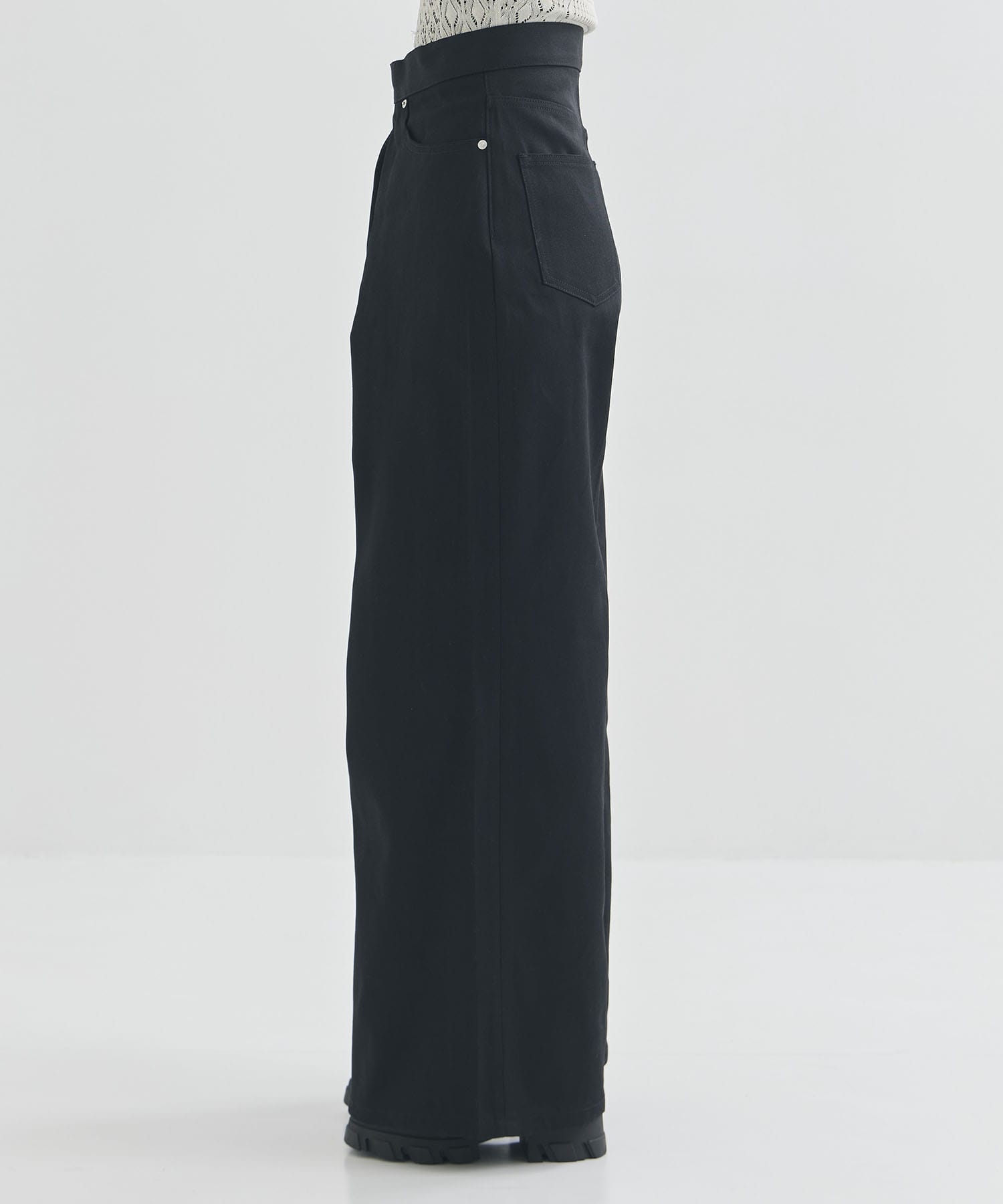 RIGID DENIM WIDE PANTS (SHORT LENGTH) JOHN LAWRENCE SULLIVAN