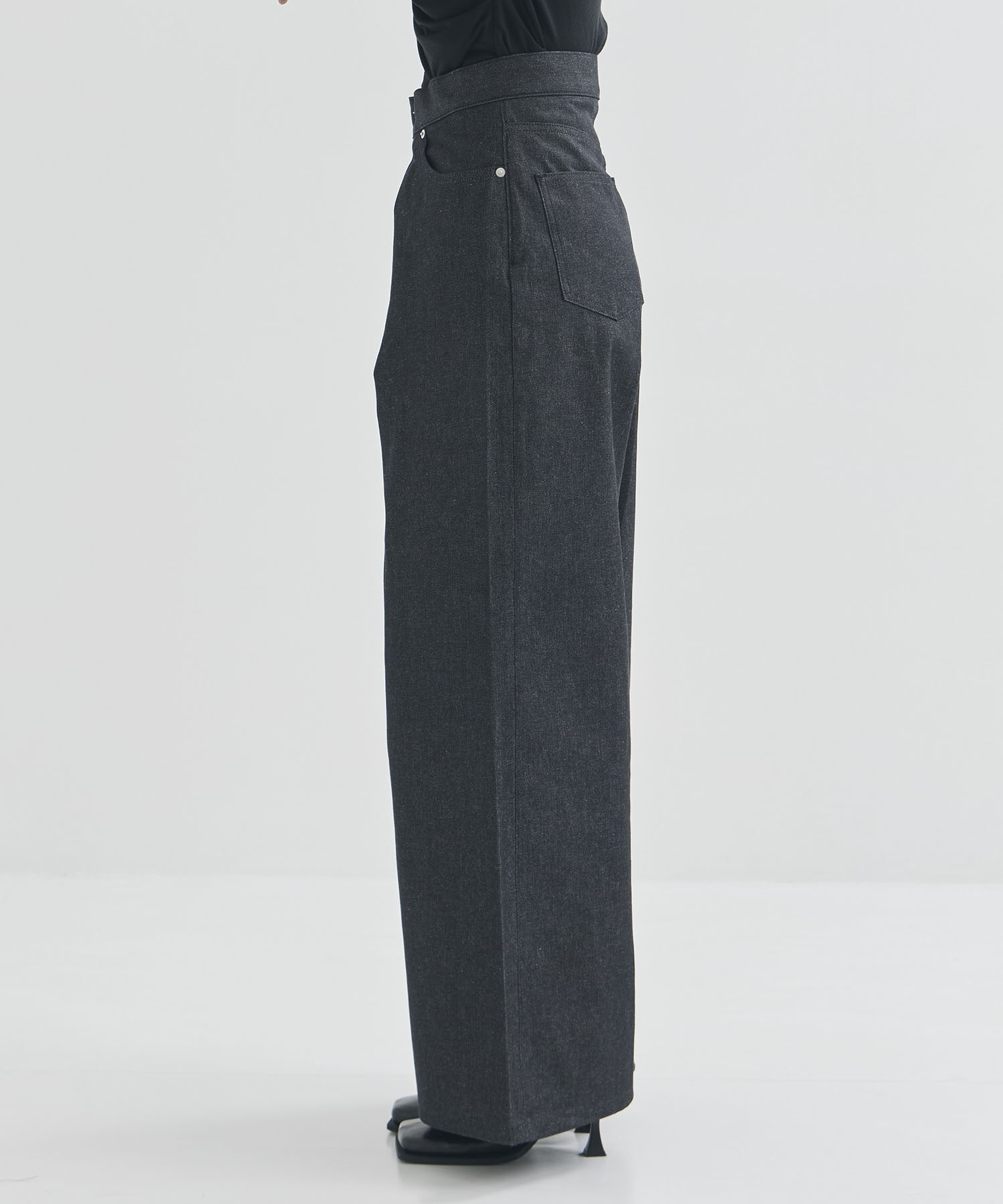 RIGID DENIM WIDE PANTS (SHORT LENGTH) JOHN LAWRENCE SULLIVAN