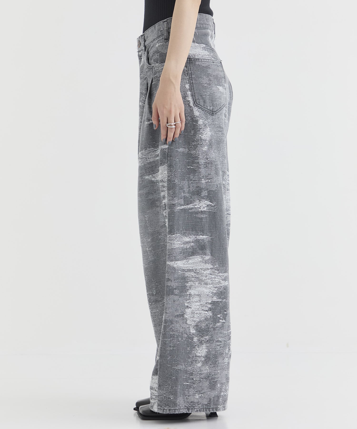 DENIM WIDE PANTS TAAKK