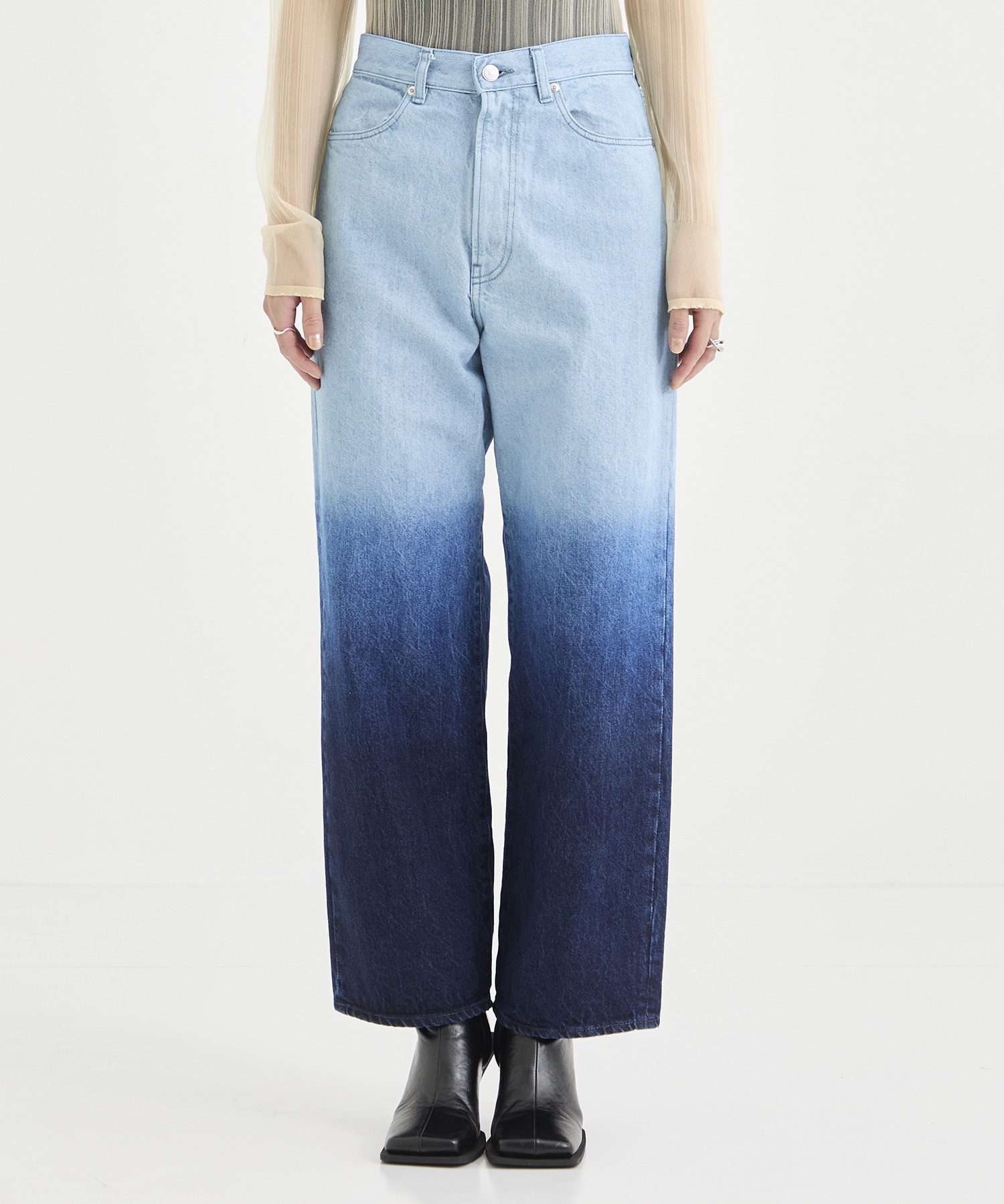 Gradation bleach denim pants 08sircus