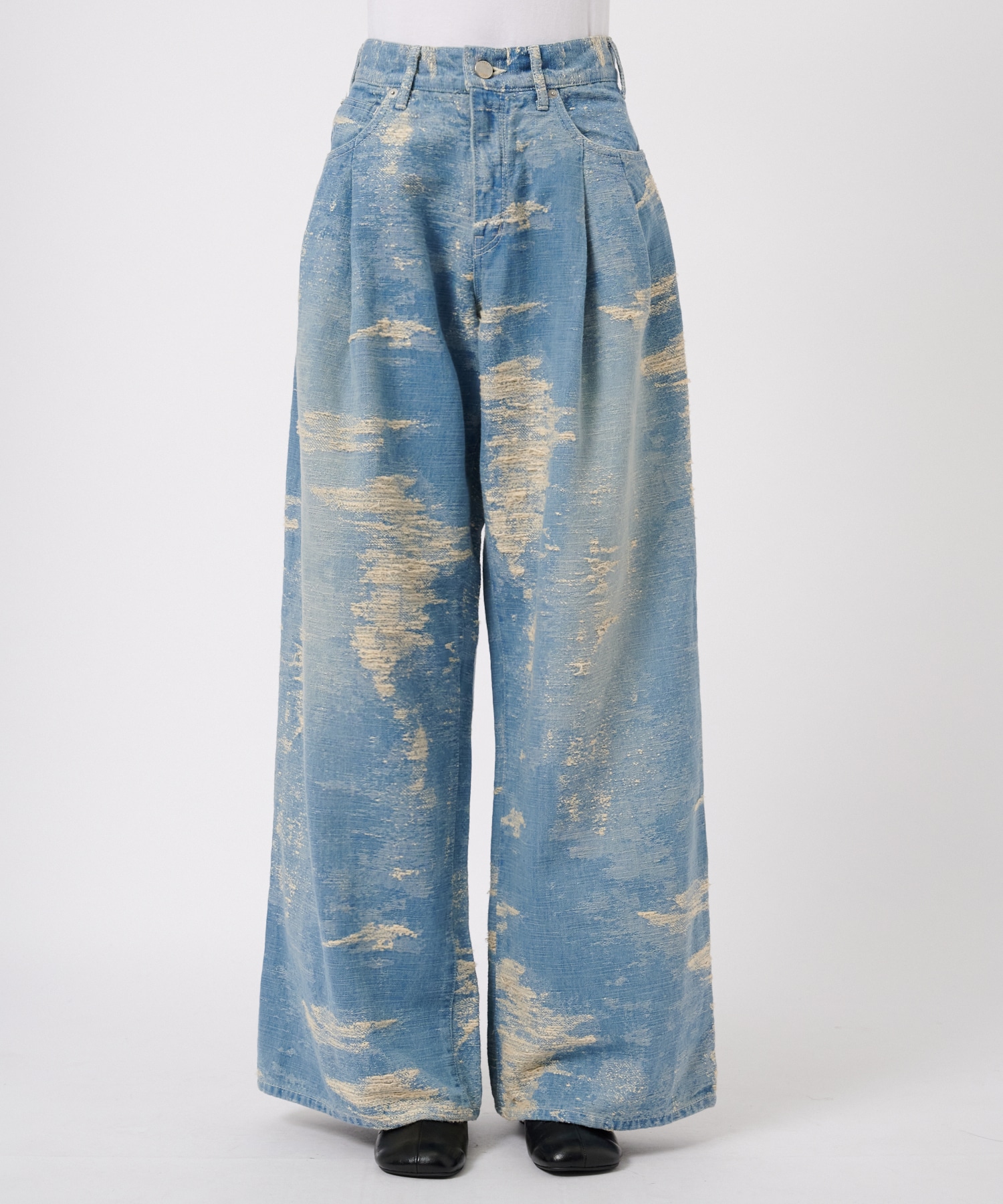 DENIM WIDE PANTS TAAKK