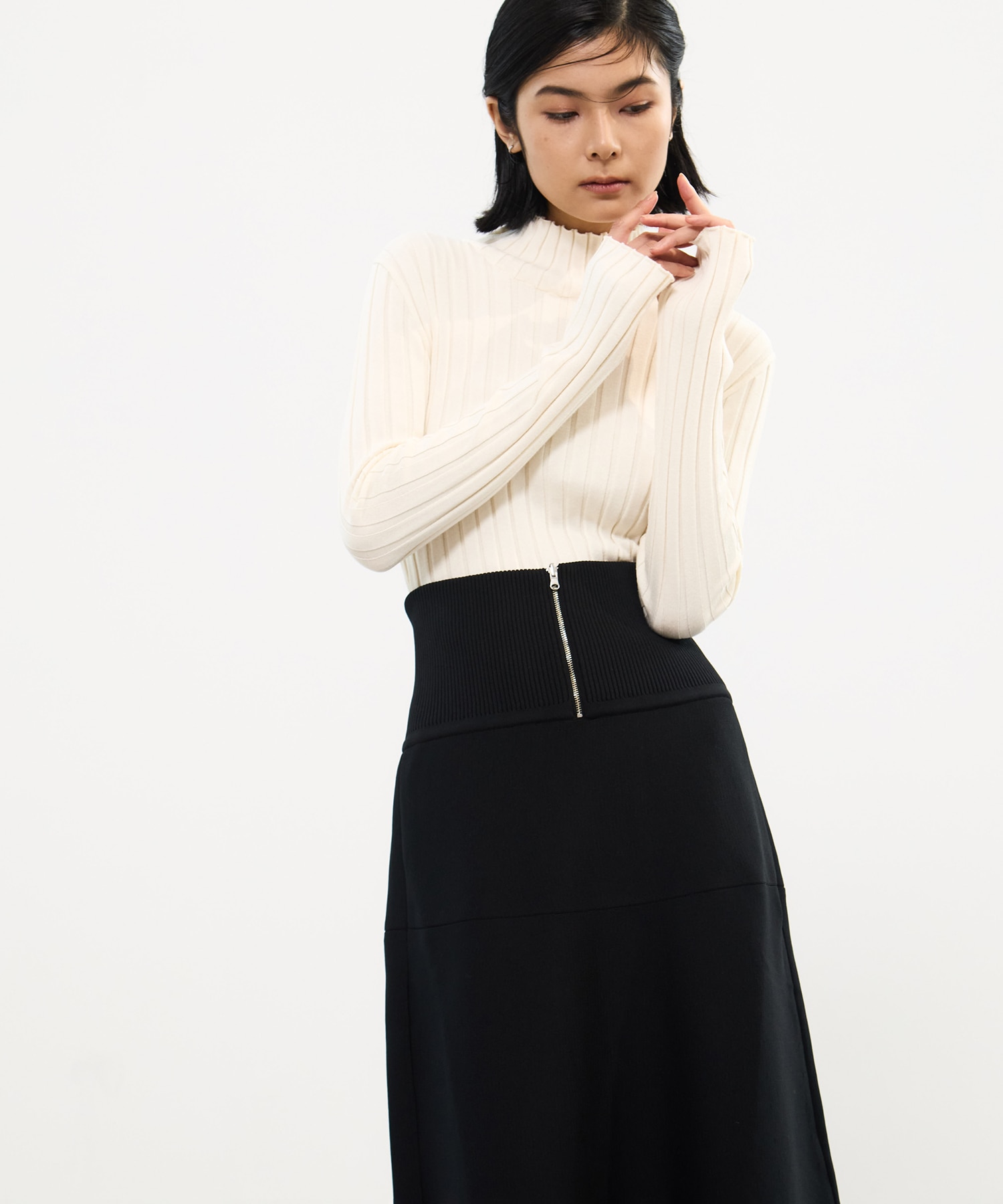 2way Flare Knit Skirt STUDIOUS