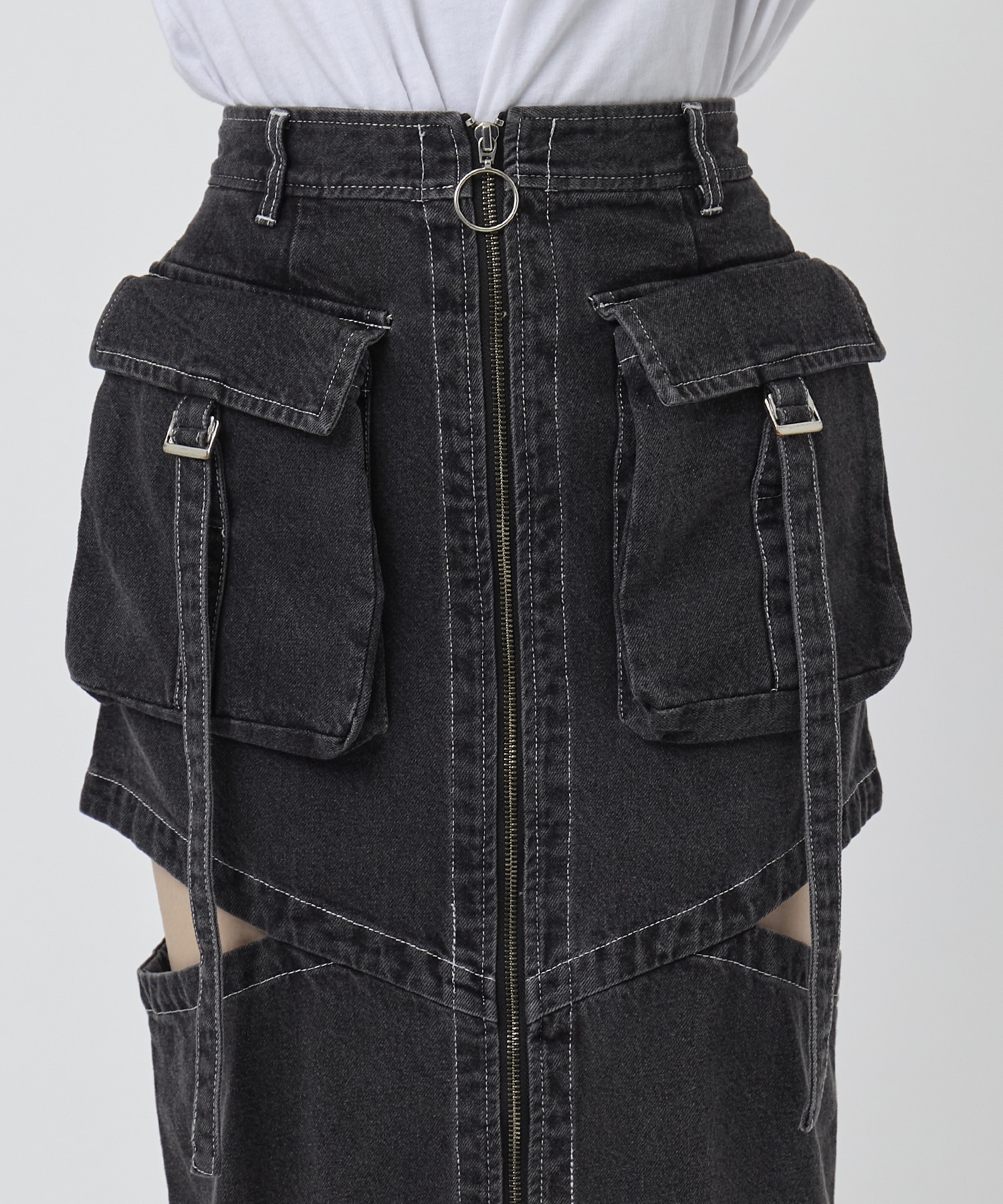 NOTCH WORK DENIM SKIRT THINGS THAT MATTER