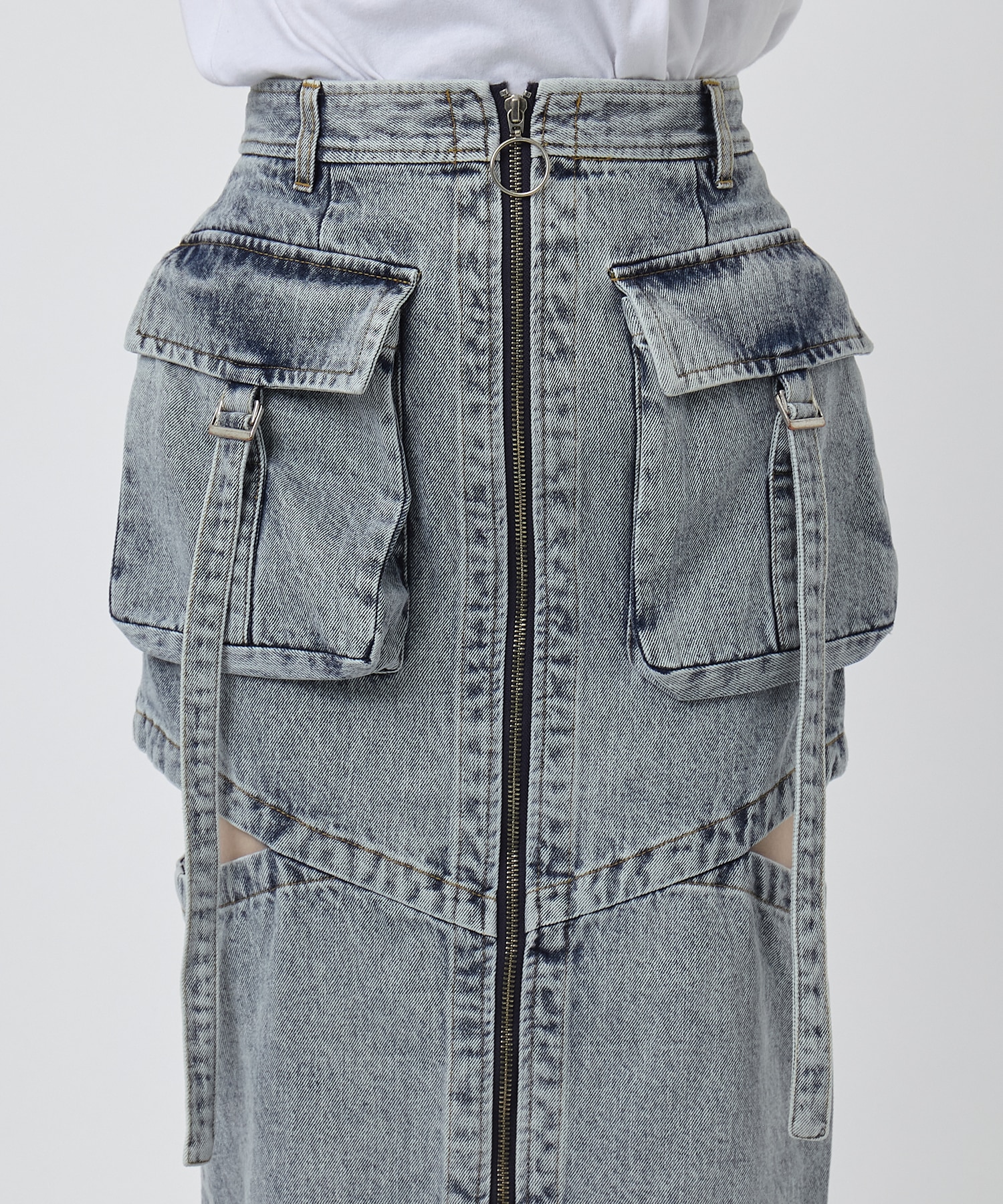 NOTCH WORK DENIM SKIRT THINGS THAT MATTER