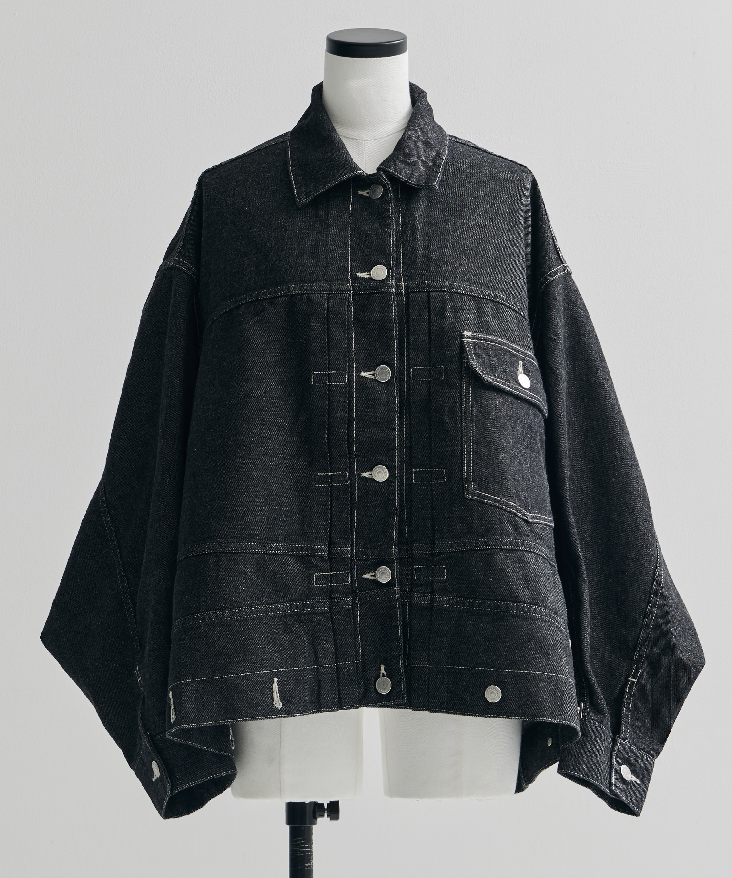 double-end left hand twill denim blouson(38 BLACK): beautiful people:  WOMENS｜ STUDIOUS ONLINE公式通販サイト