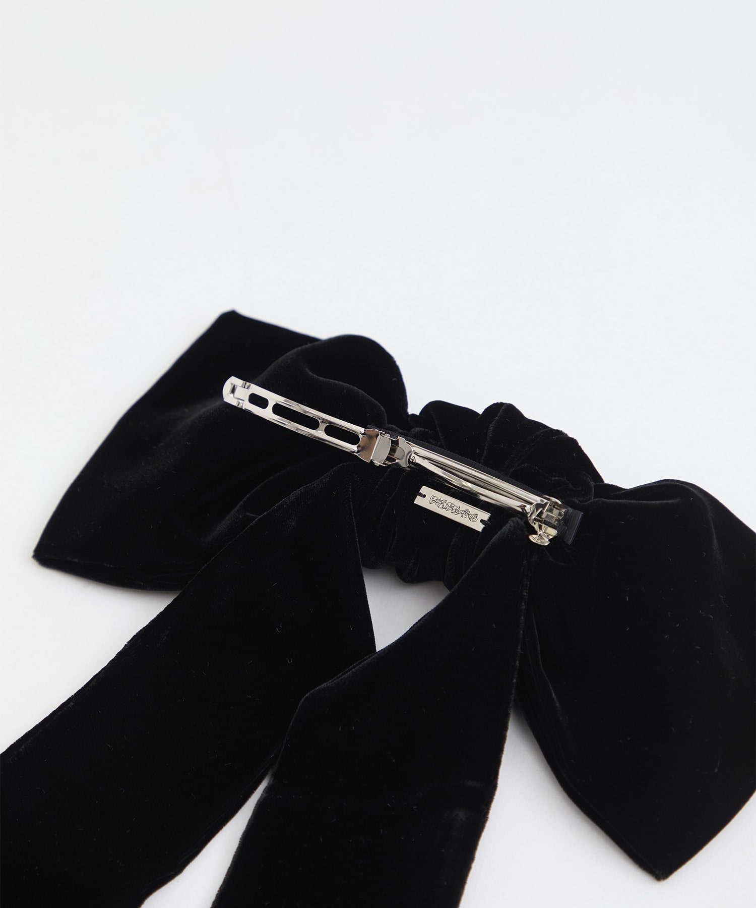 VELVET LONG BOW HAIR CLIP FETICO