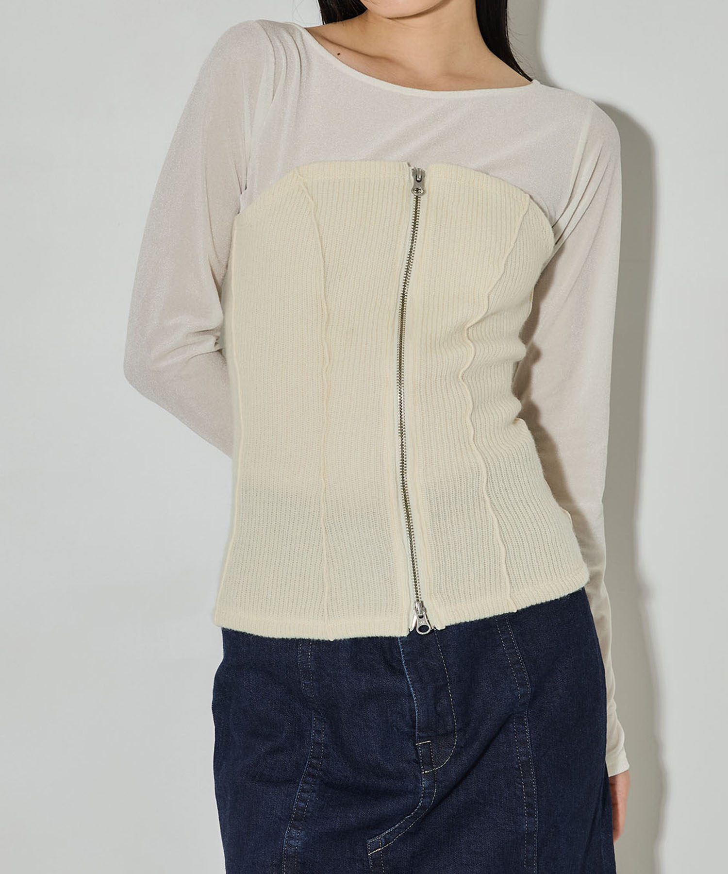 Bustier Combi Jersey Top STUDIOUS