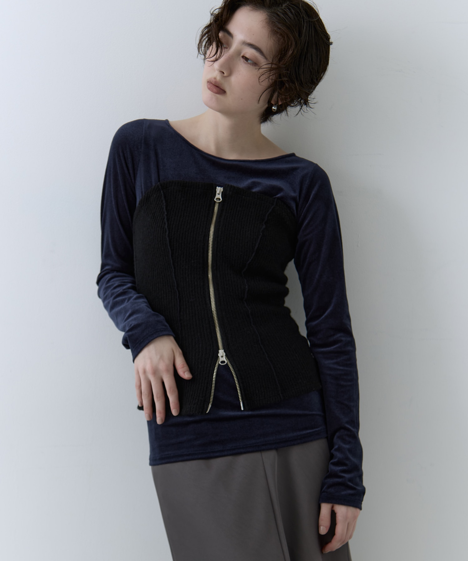 Bustier Combi Jersey Top STUDIOUS