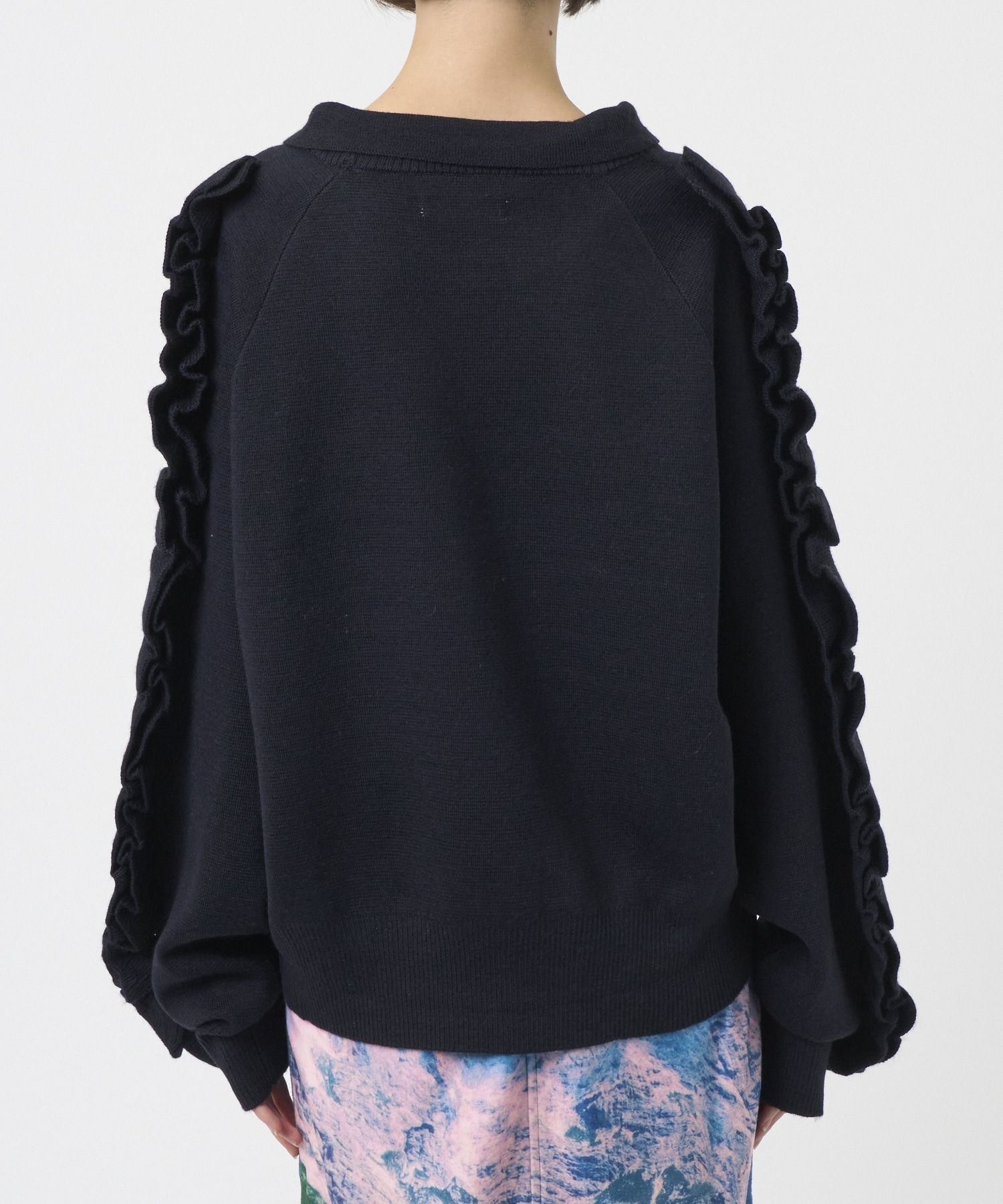 FRILL SLEEVE KNIT NON TOKYO