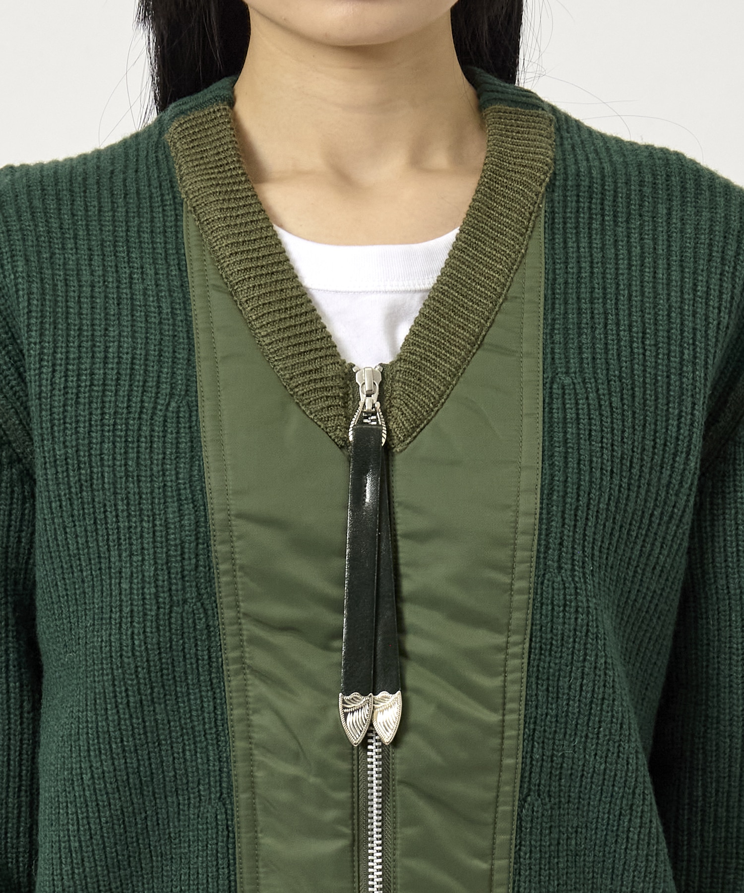 Wool knit zip cardigan TOGA PULLA