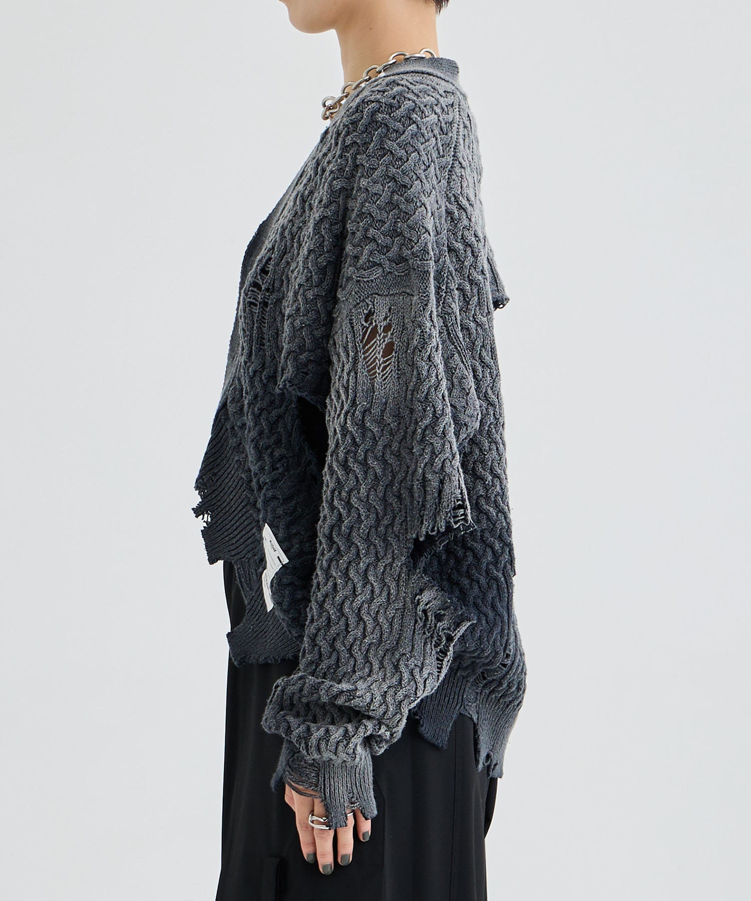 SUNFADED KNIT CARDIGAN Maison MIHARA YASUHIRO