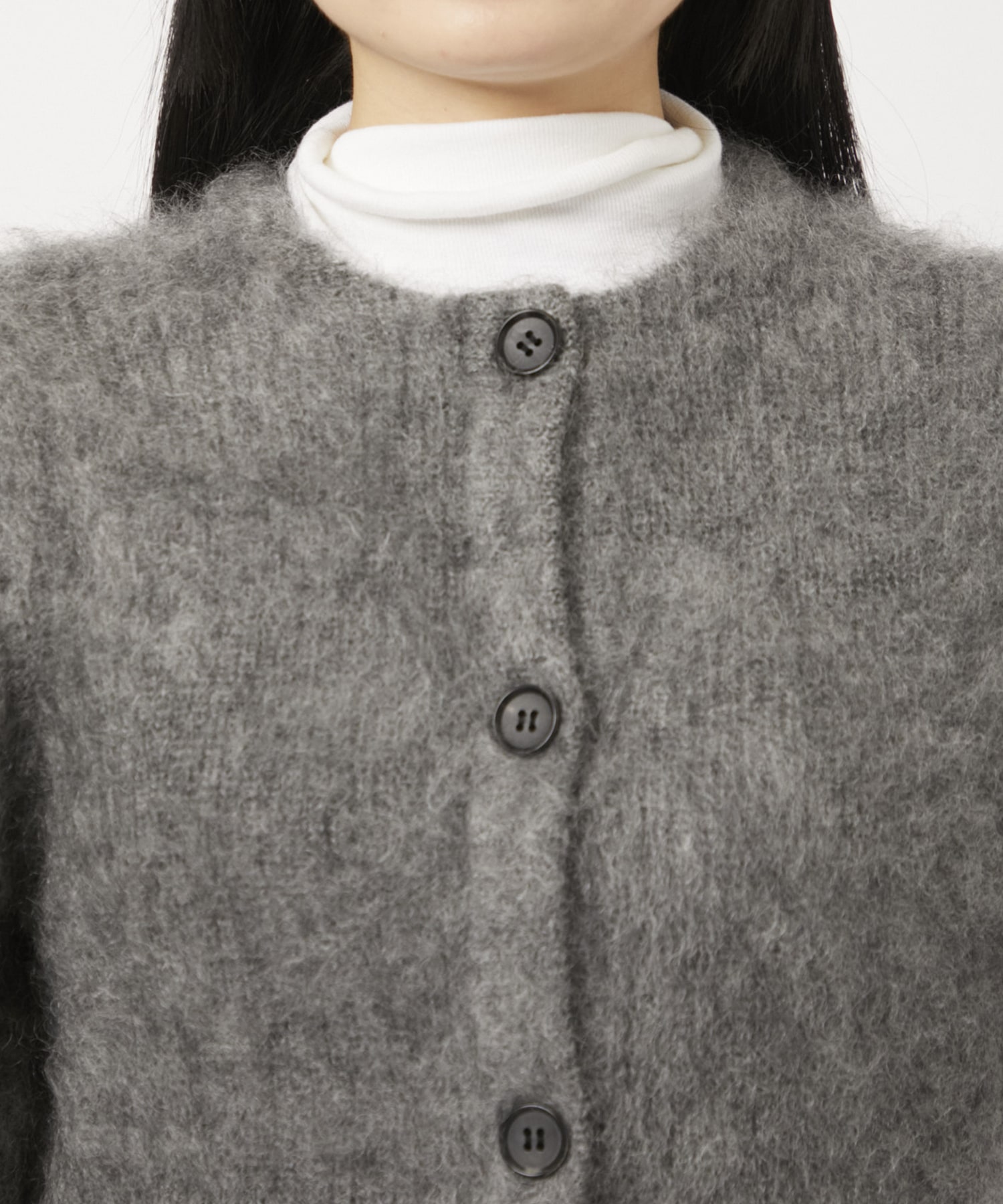 BRUSHED KID MOHAIR CARDIGAN KAYLE