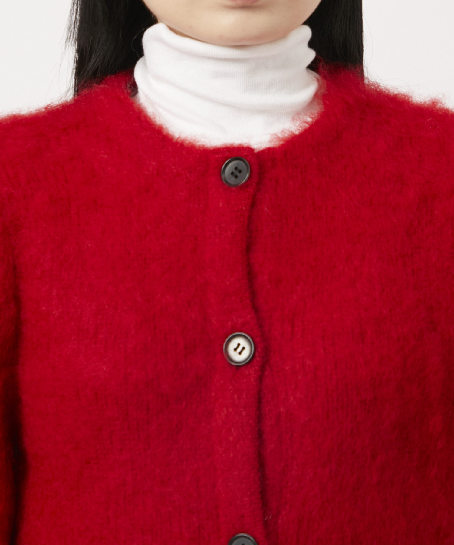 BRUSHED KID MOHAIR CARDIGAN KAYLE