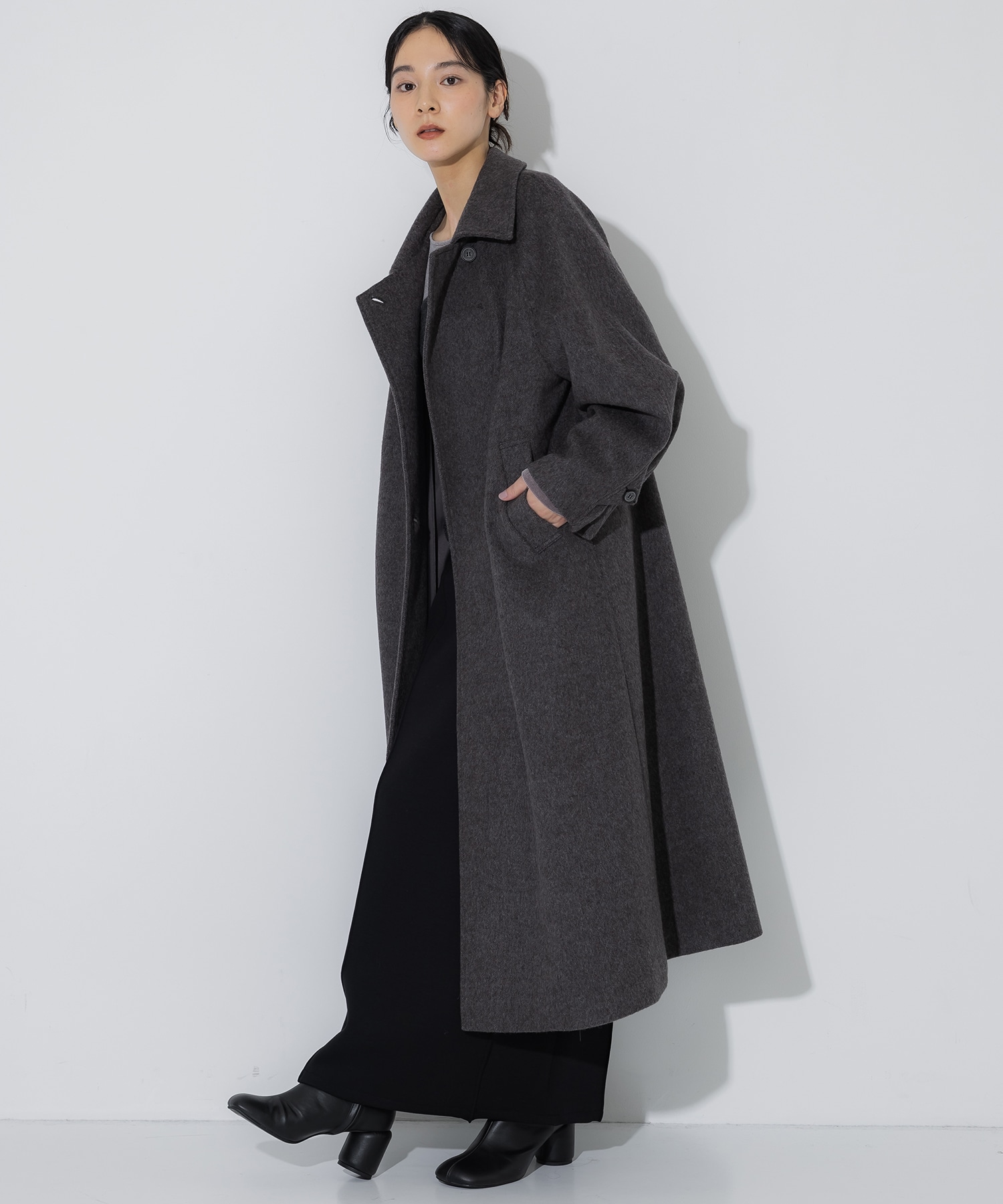 Stand Collar Wool Coat STUDIOUS