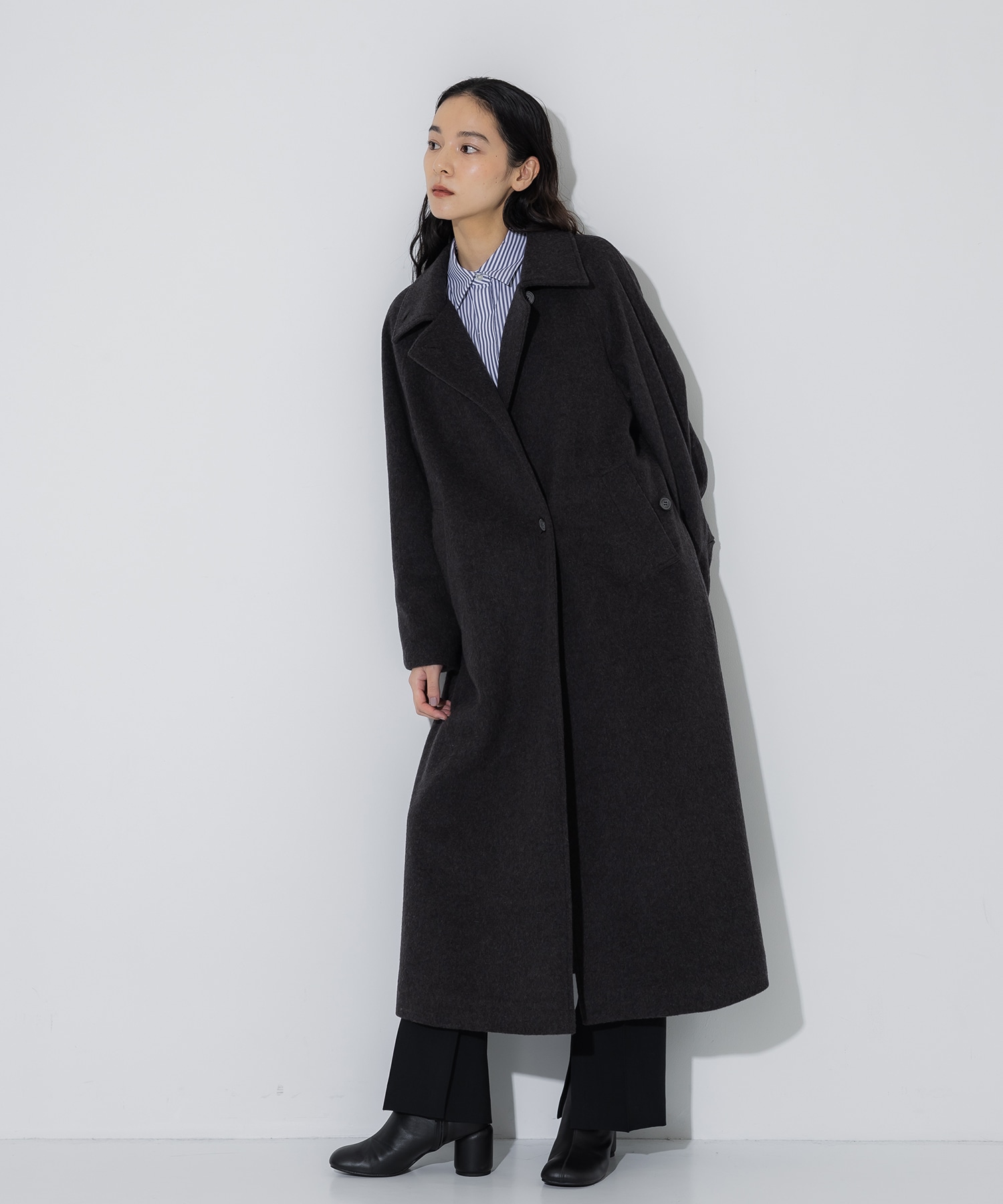 Stand Collar Wool Coat STUDIOUS