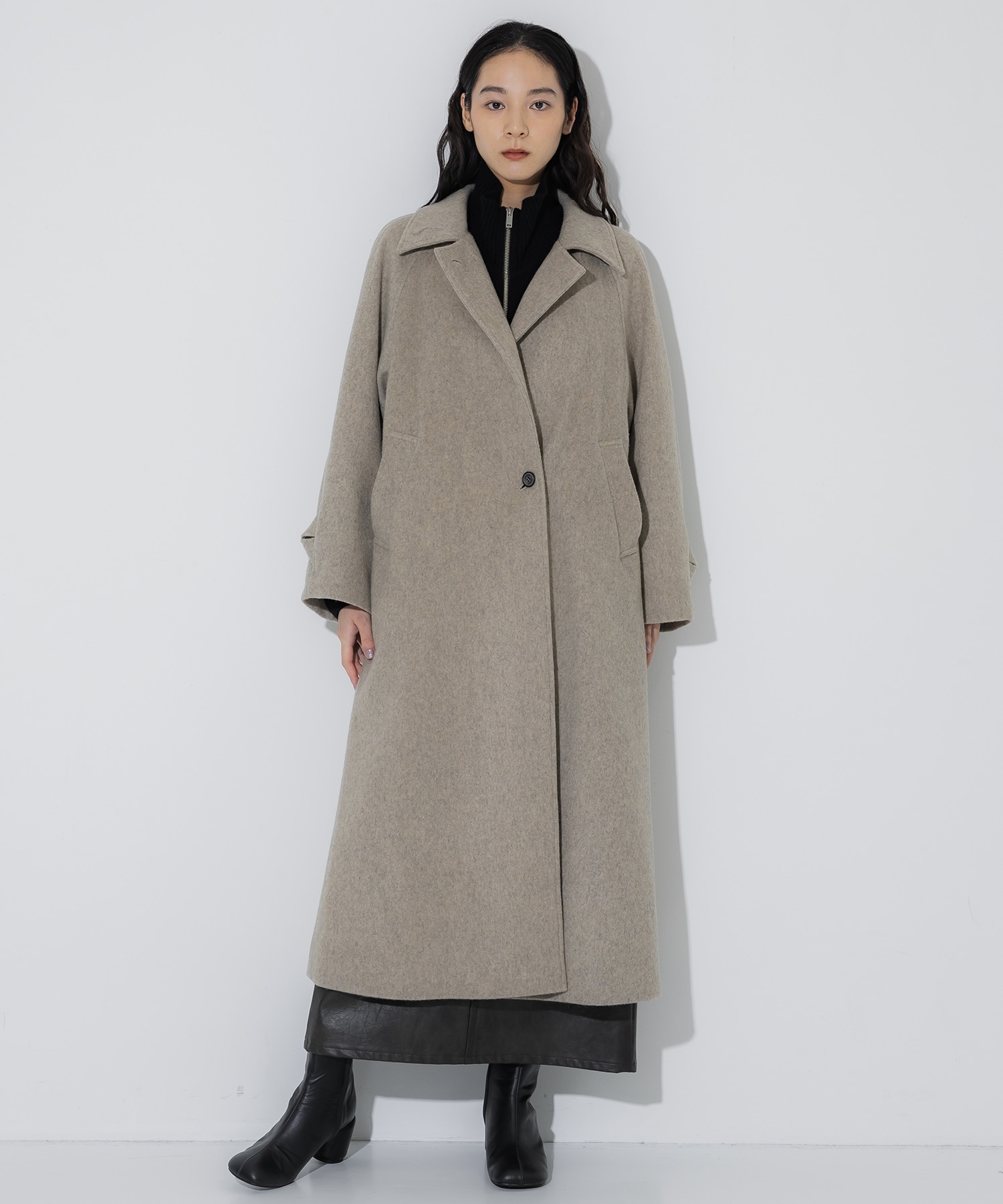 Stand Collar Wool Coat STUDIOUS