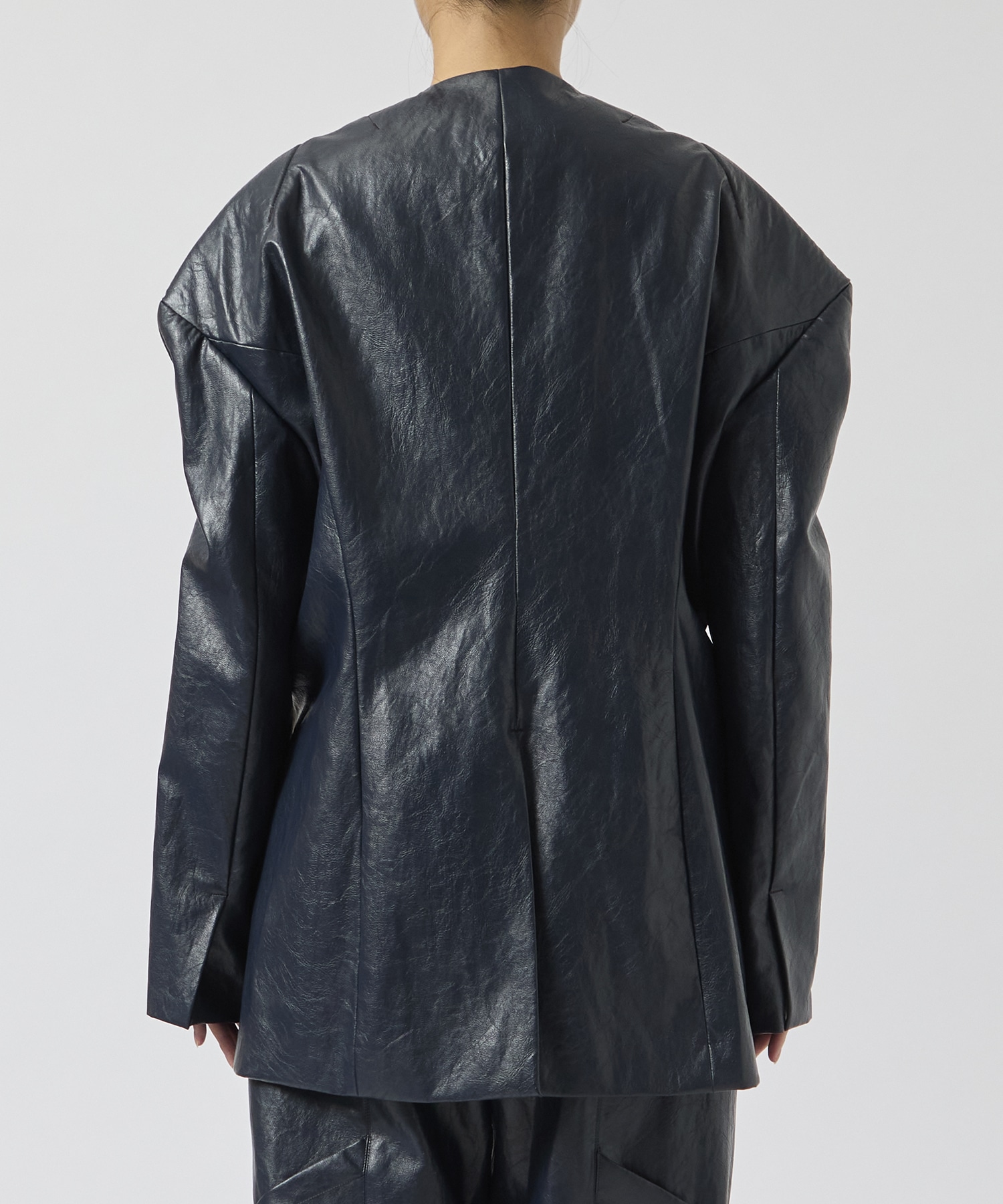 Mayamiki Faux Leather Jacket YOHEI OHNO