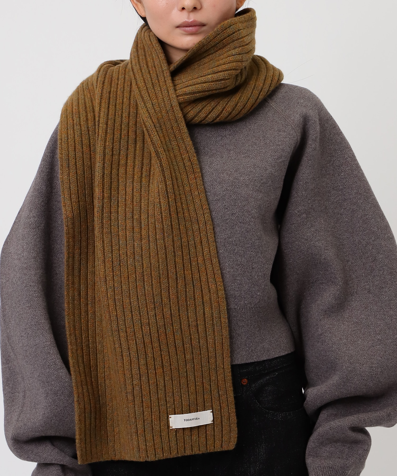 Rib Knit Muffler TODAYFUL