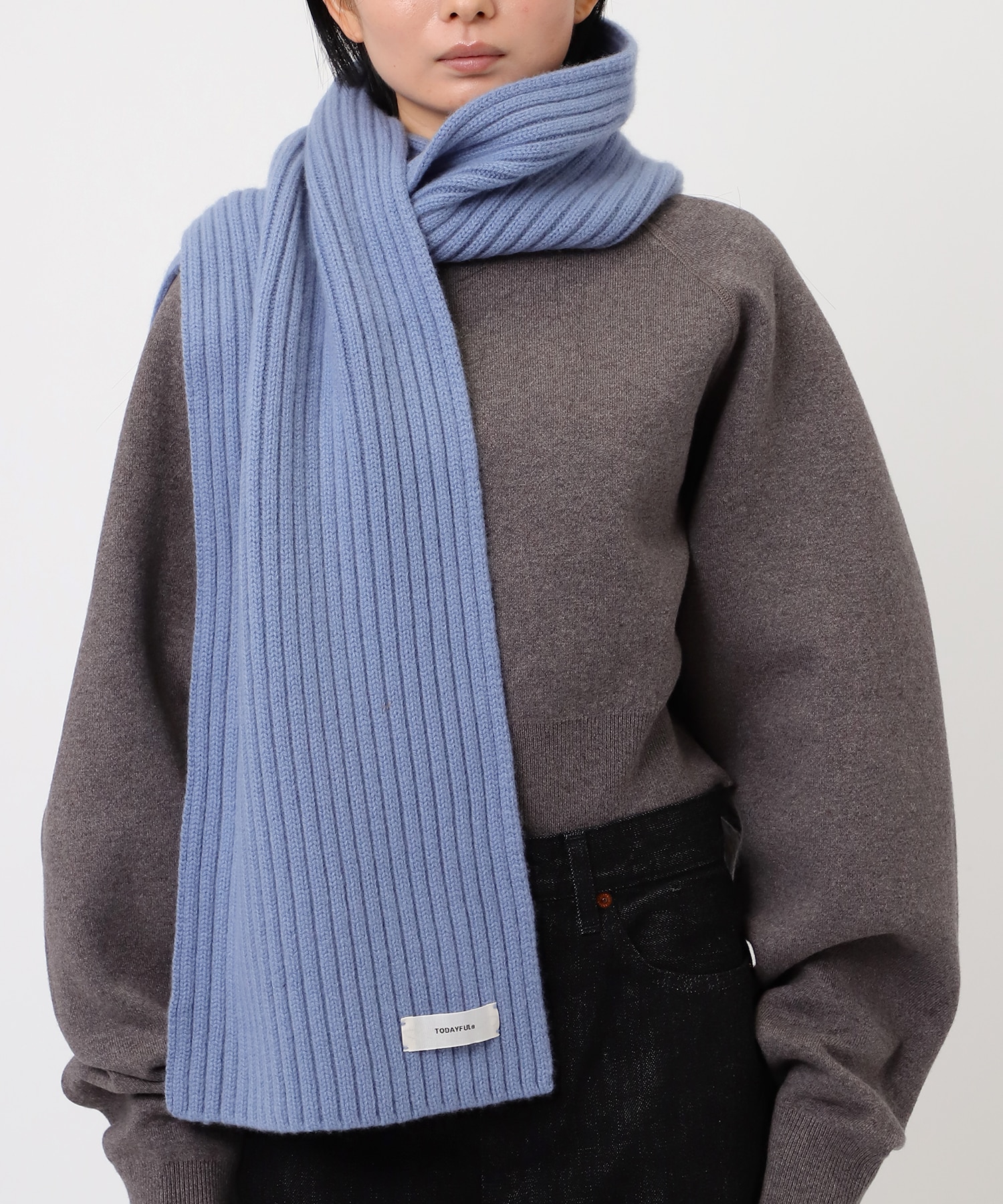 Rib Knit Muffler TODAYFUL