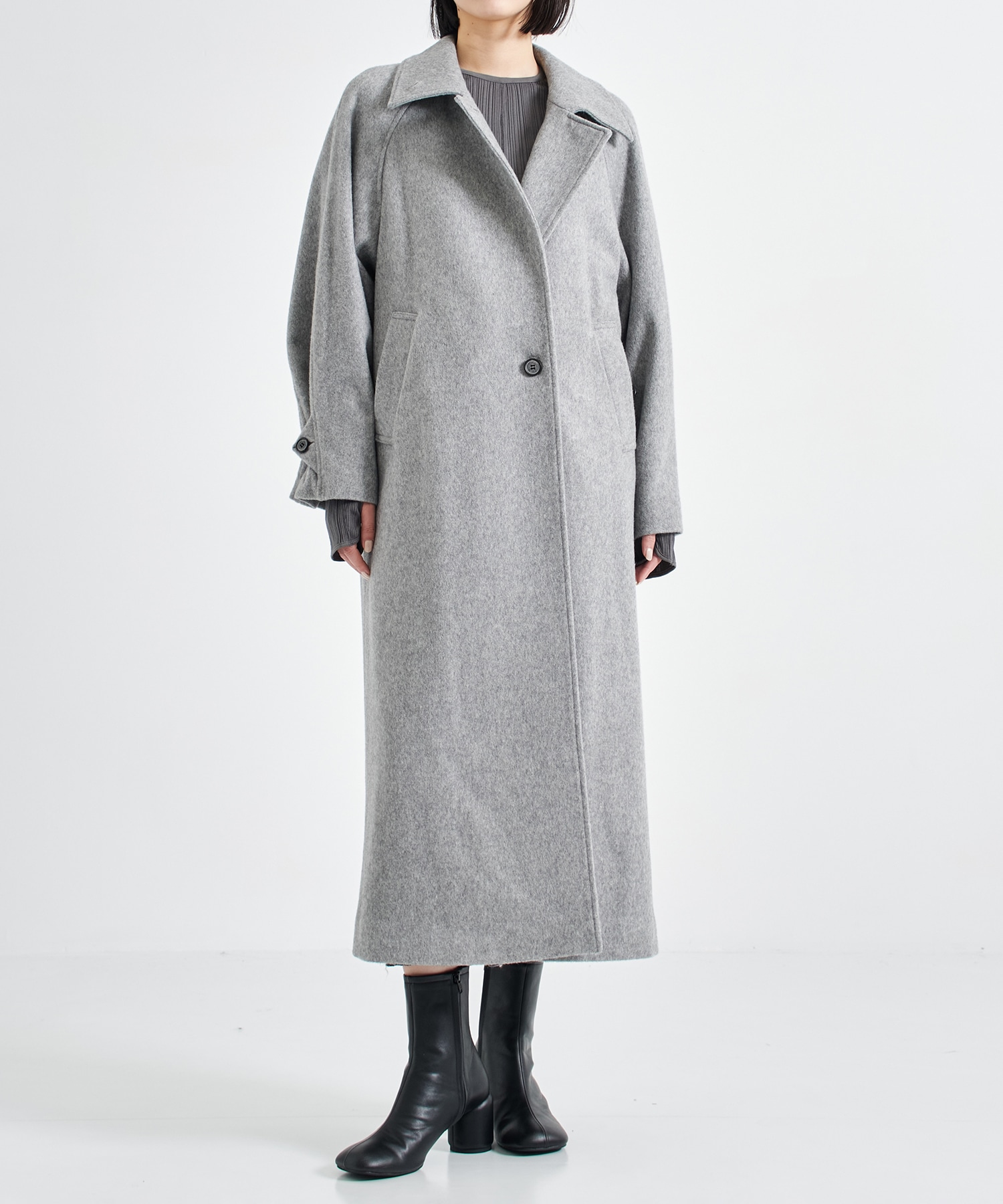 Stand Collar Wool Coat STUDIOUS