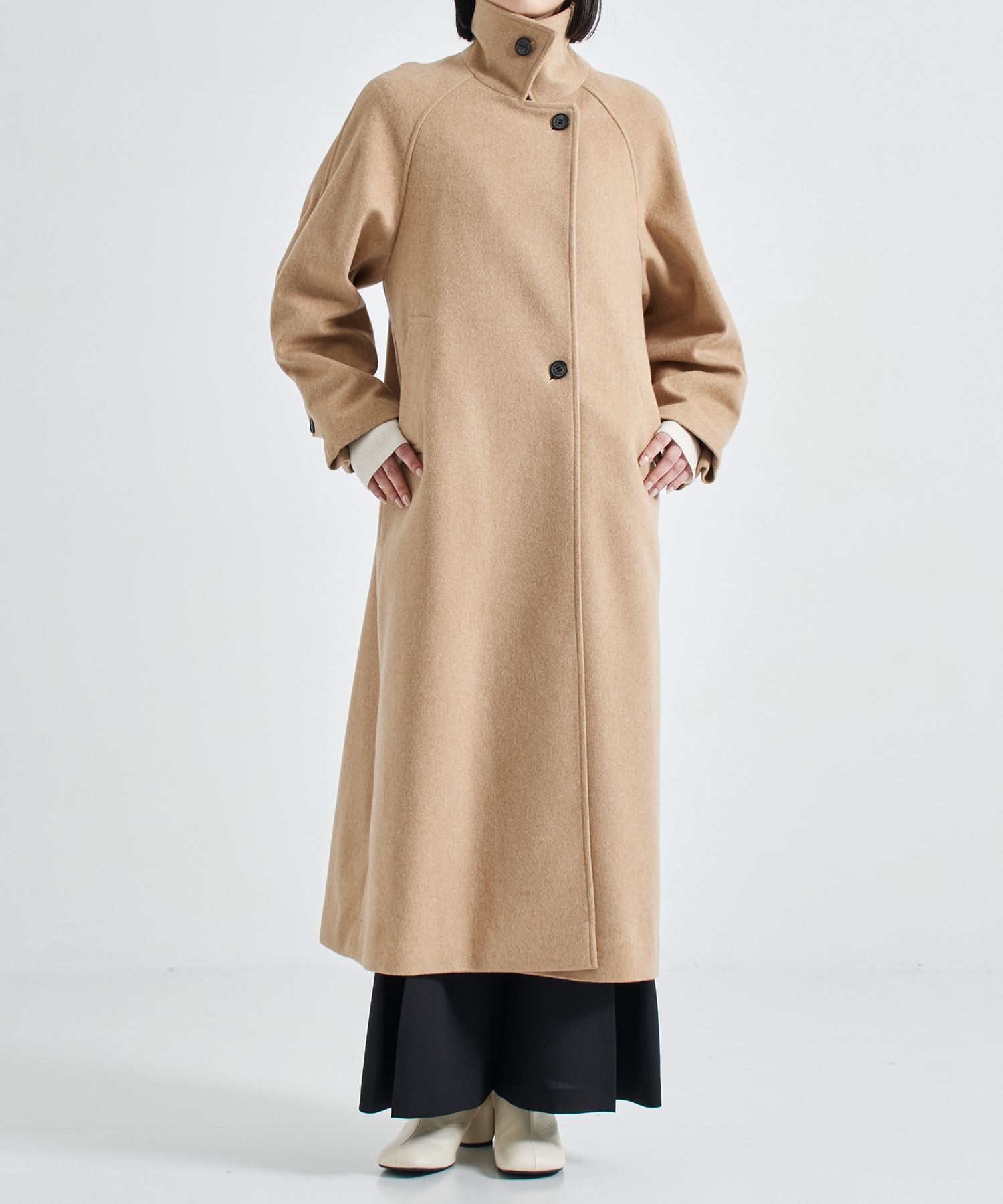 Stand Collar Wool Coat STUDIOUS