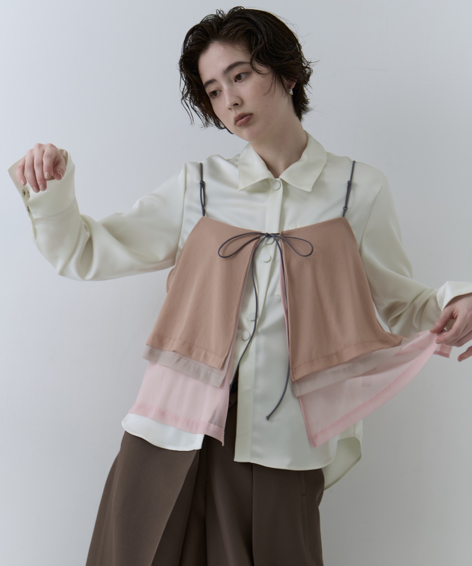 Stretch Satin Shirt STUDIOUS