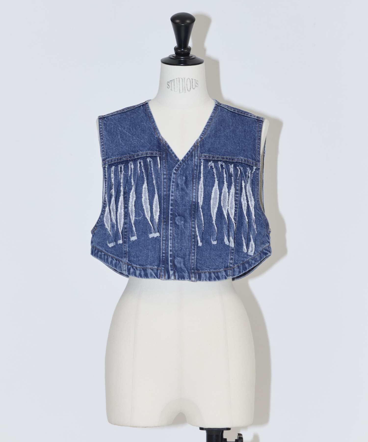 Denim fringe vest TOGA