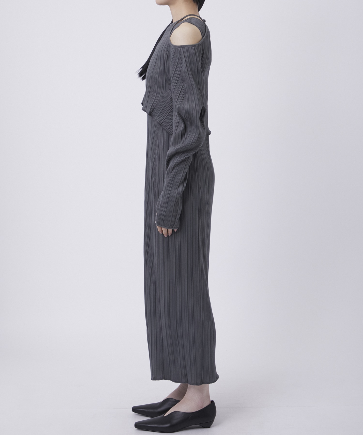 Random Ribbed Organic Cotton 2way Dress Mame Kurogouchi