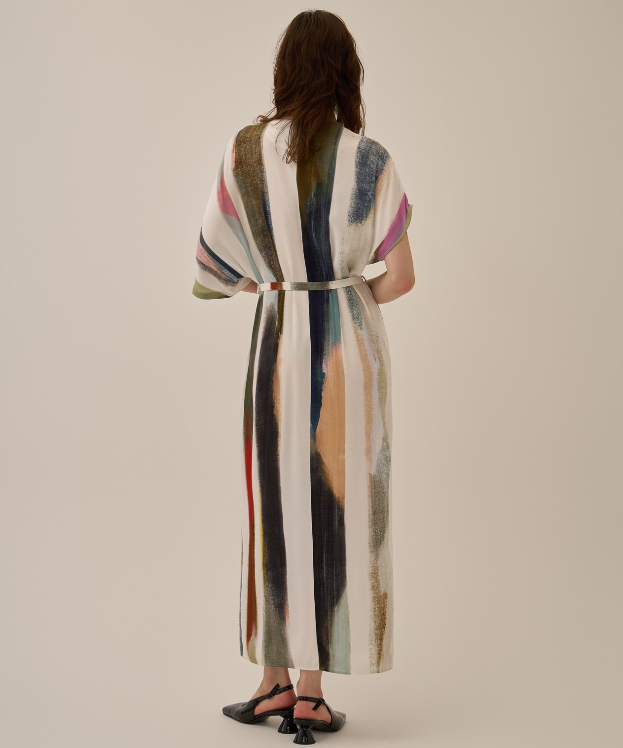 Empty stripe dress AKIRANAKA