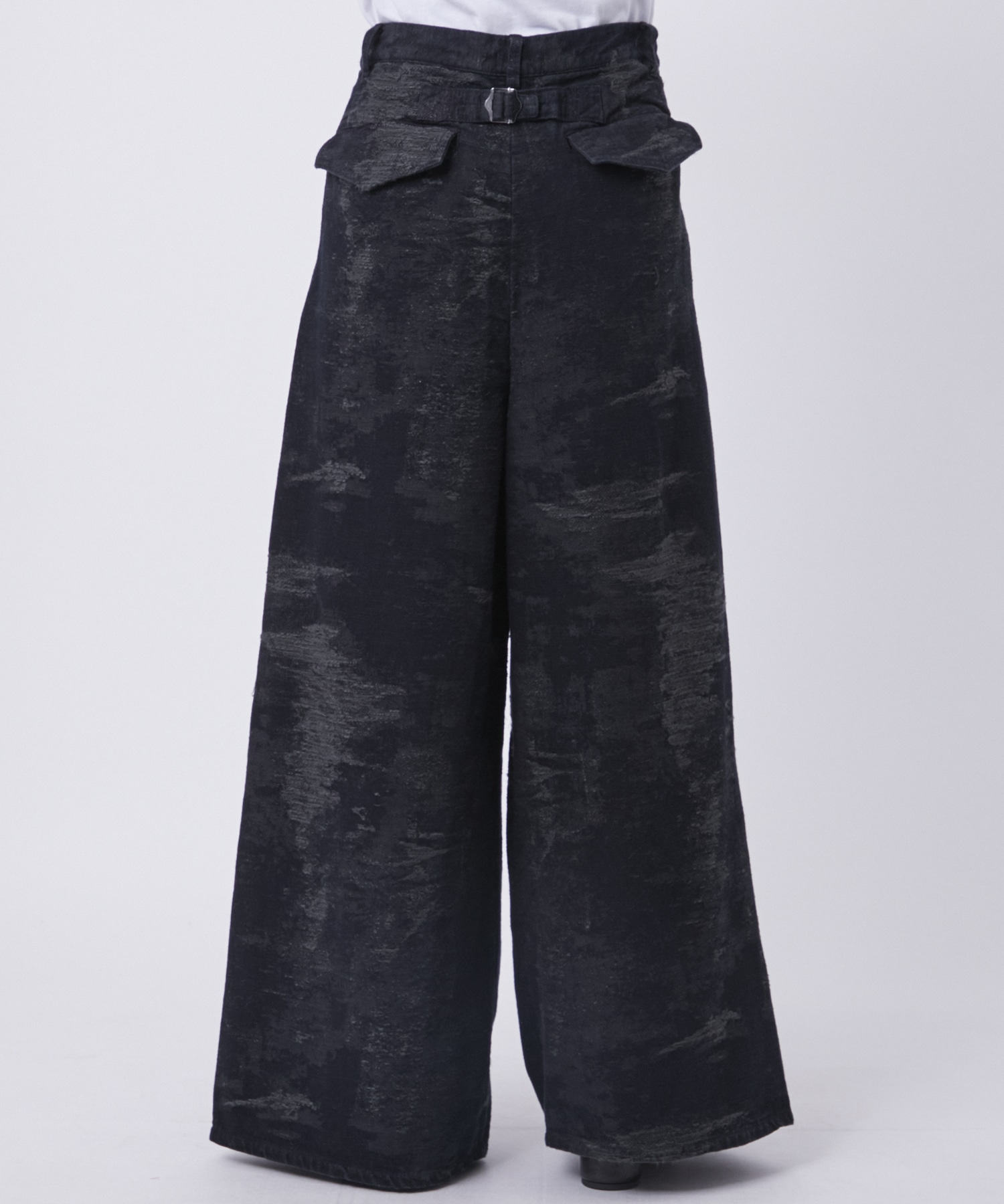 DENIM WIDE SLACKS TAAKK