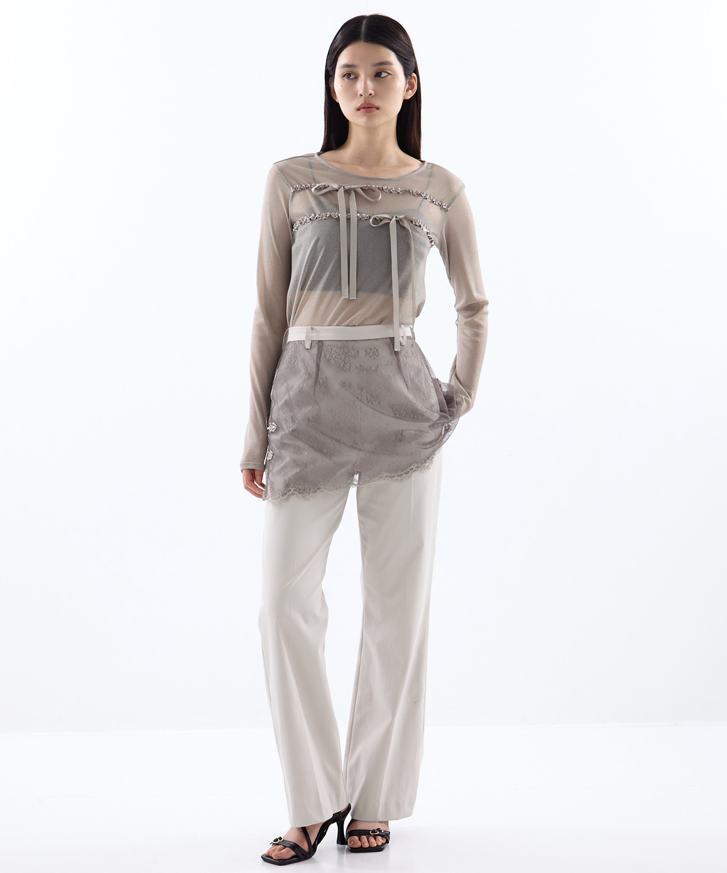 flower tulle skirt pants tanakadaisuke