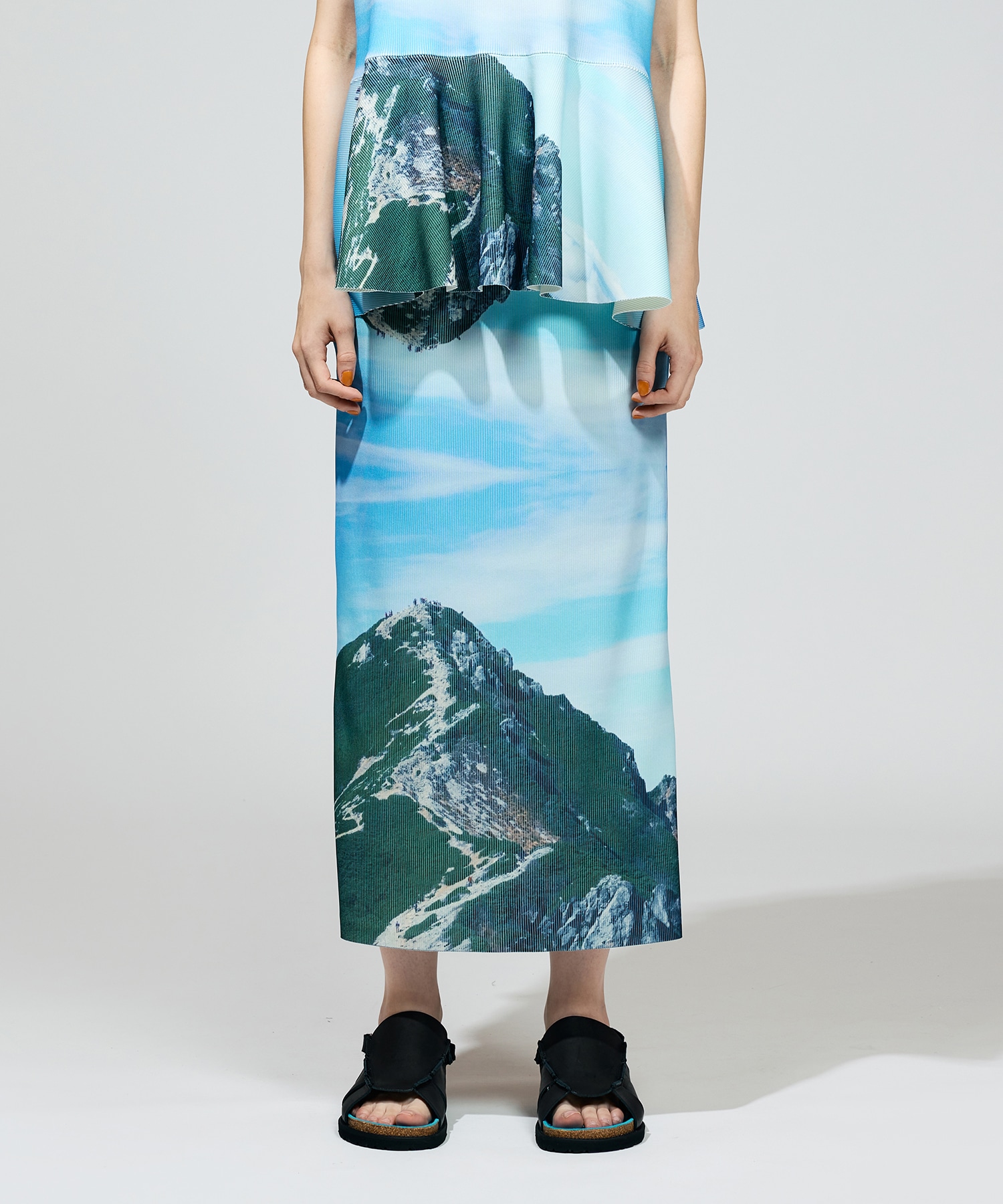 PRINT RIB TIGHT SKIRT NON TOKYO